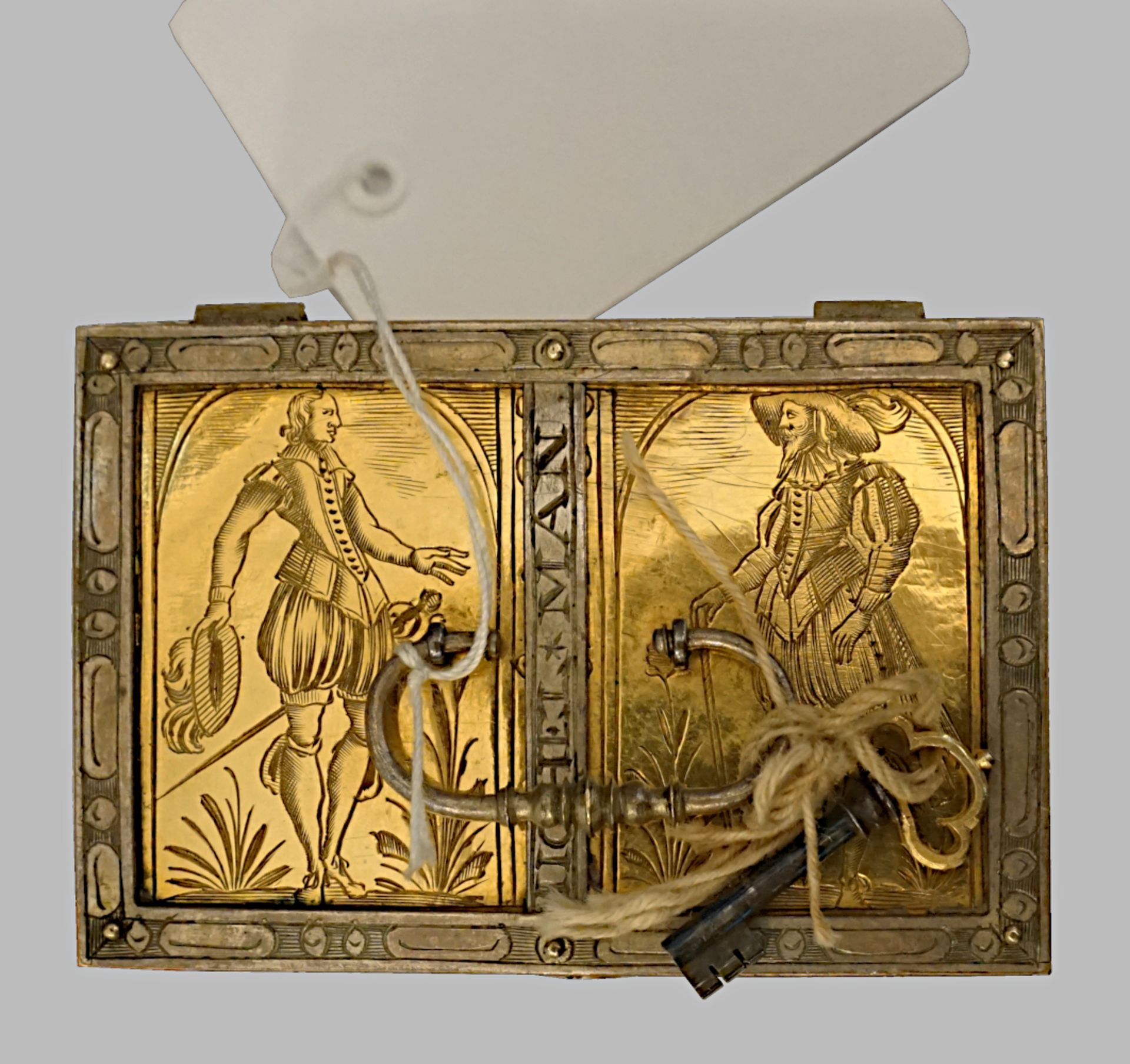 1 Hochzeitskästchen auf Deckel sign. Michel MAN (wohl Nürnberg um 1600 oder um 1900) Meisterarbeit - Bild 8 aus 11