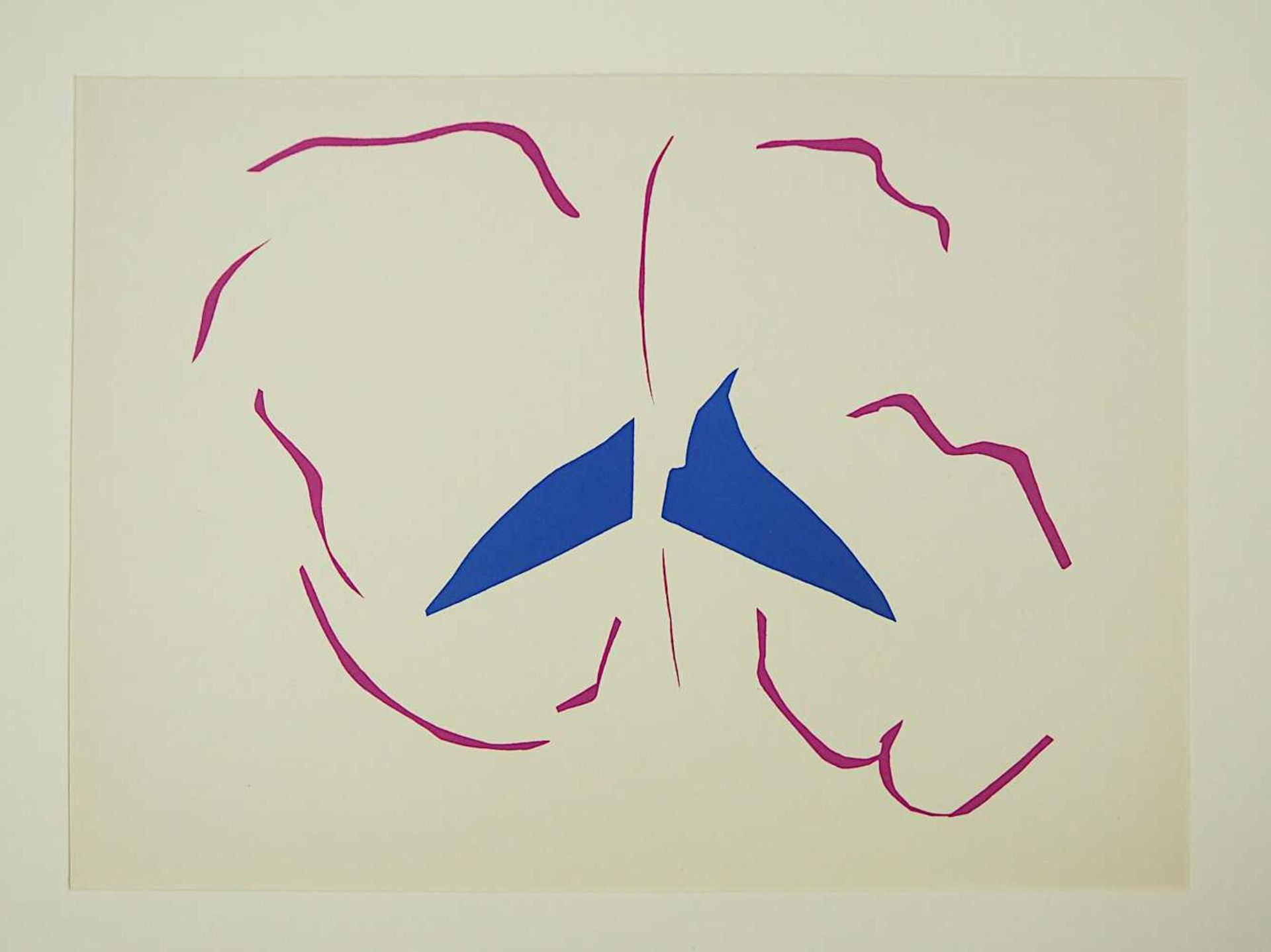 1 Farblithographie rücks. betit. "Bateau" rücks. zugeschrieben Henri MATISSE (wohl 1