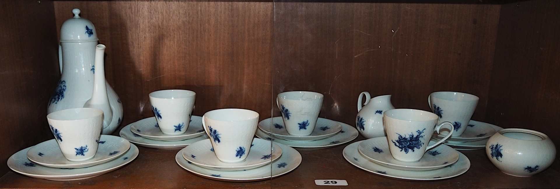 1 Kaffeeservice Porzellan ROSENTHAL "Romanze in Blau" weißer Fond mit dunkelblauen Bl - Image 2 of 3