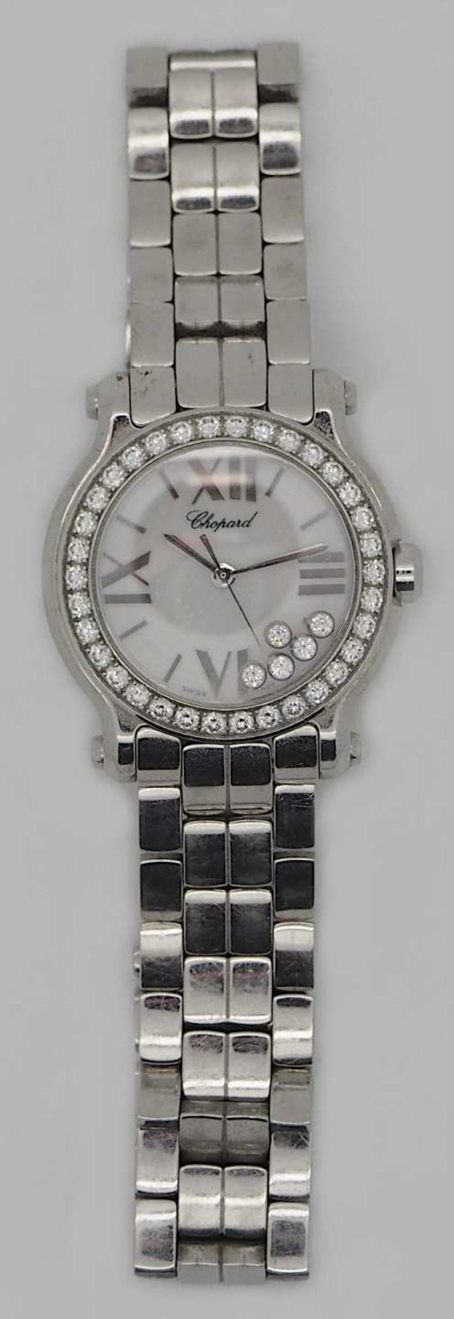 1 Damenarmbanduhr CHOPARD Edelstahl "Happy Sport" Tsp.