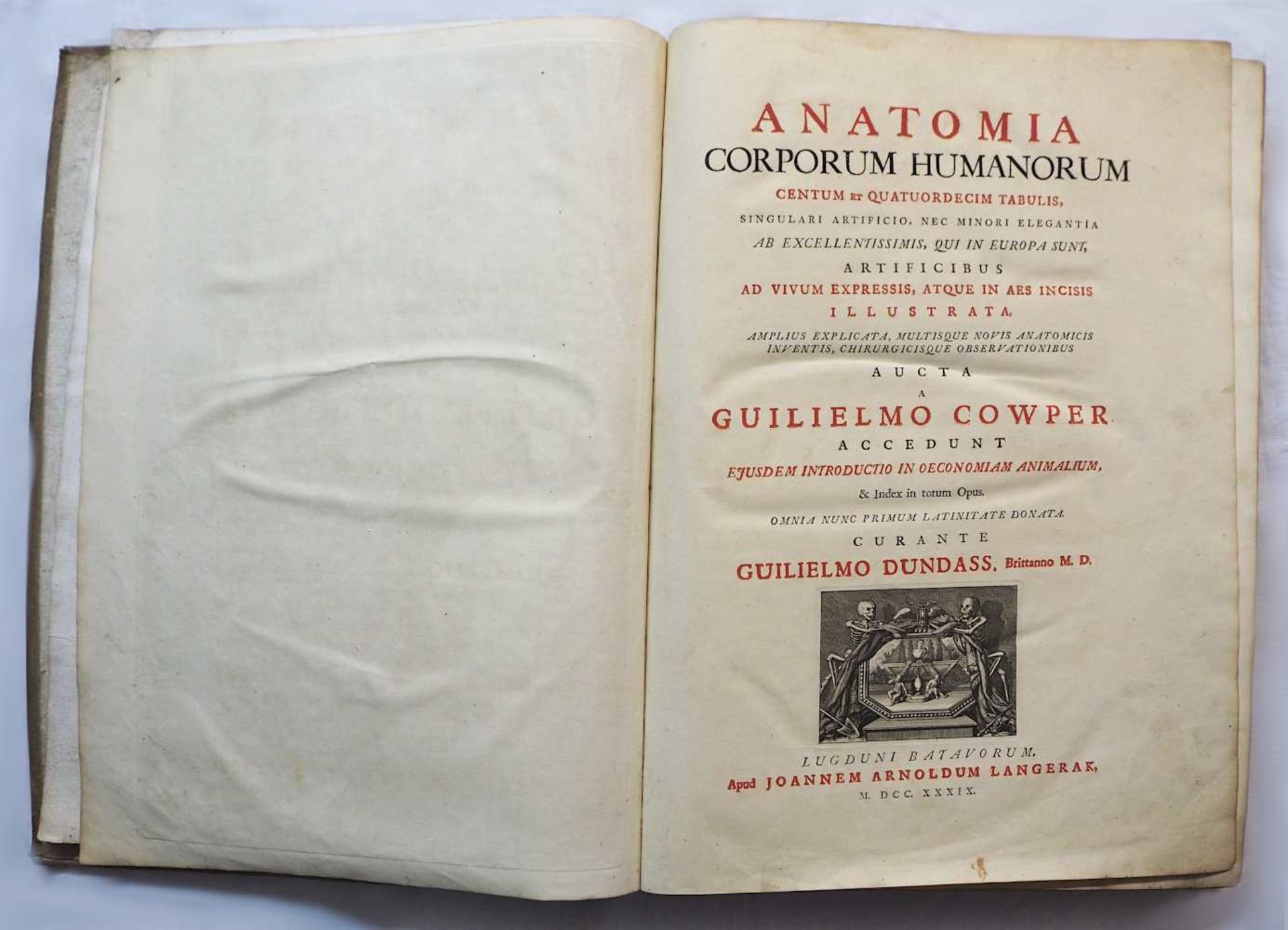 1 aufwendig illustriertes Anatomie Lehrbuch von 1739:"Anatomia Corporum Humanorum cent