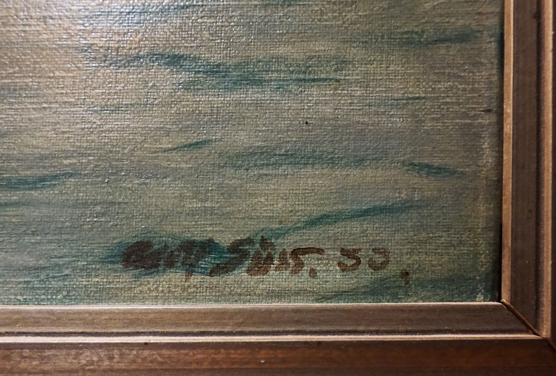 1 Ölgemälde "Fischer in der Bucht von Venedig" R.u. sign. Adolf SÜSS (wohl 20. Jh.) - Image 3 of 4