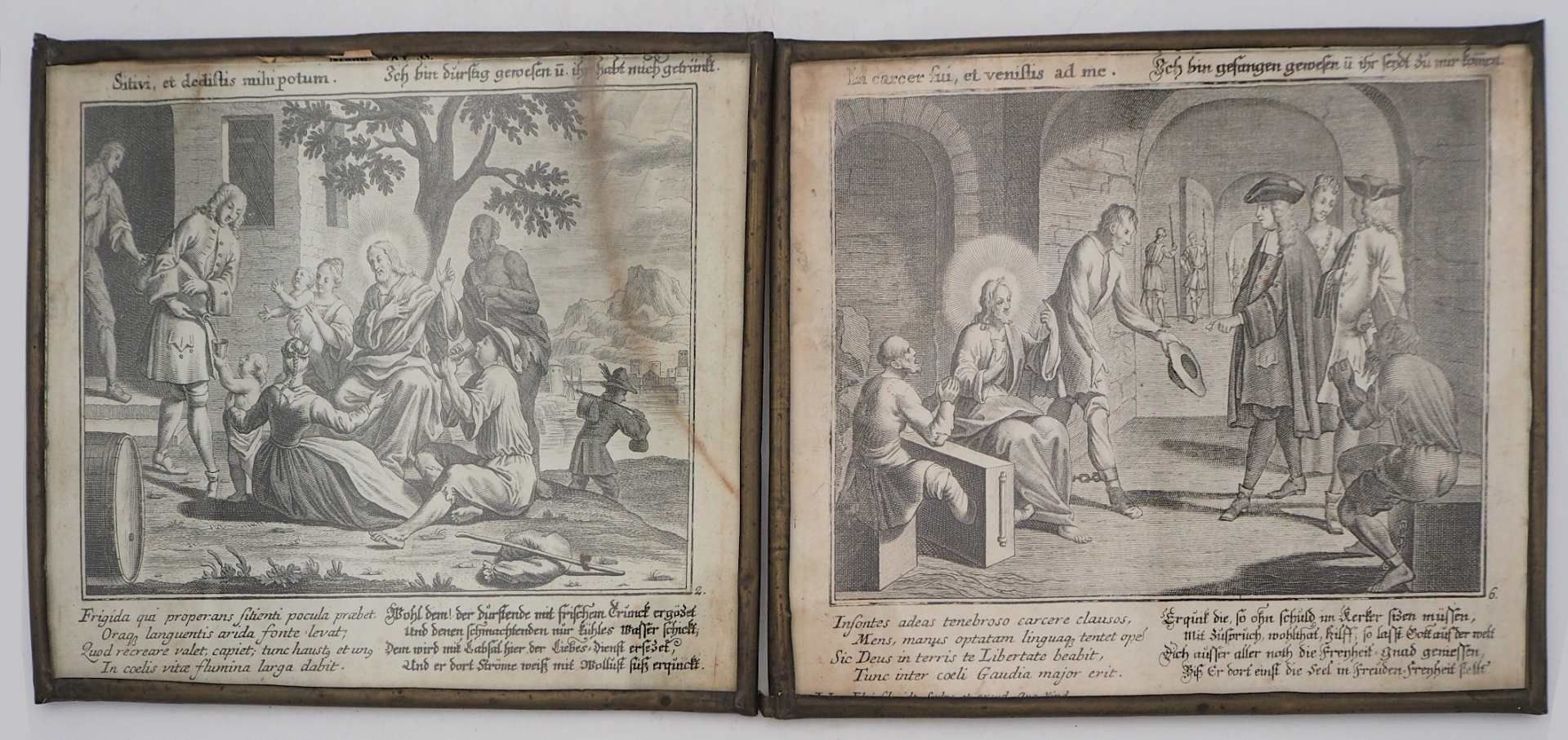 4 Radierungen aus dem Weltgerichts Gleichnis des Matthäus-Evangeliums, je bez. I. I. KLEINSCHMI - Bild 2 aus 2