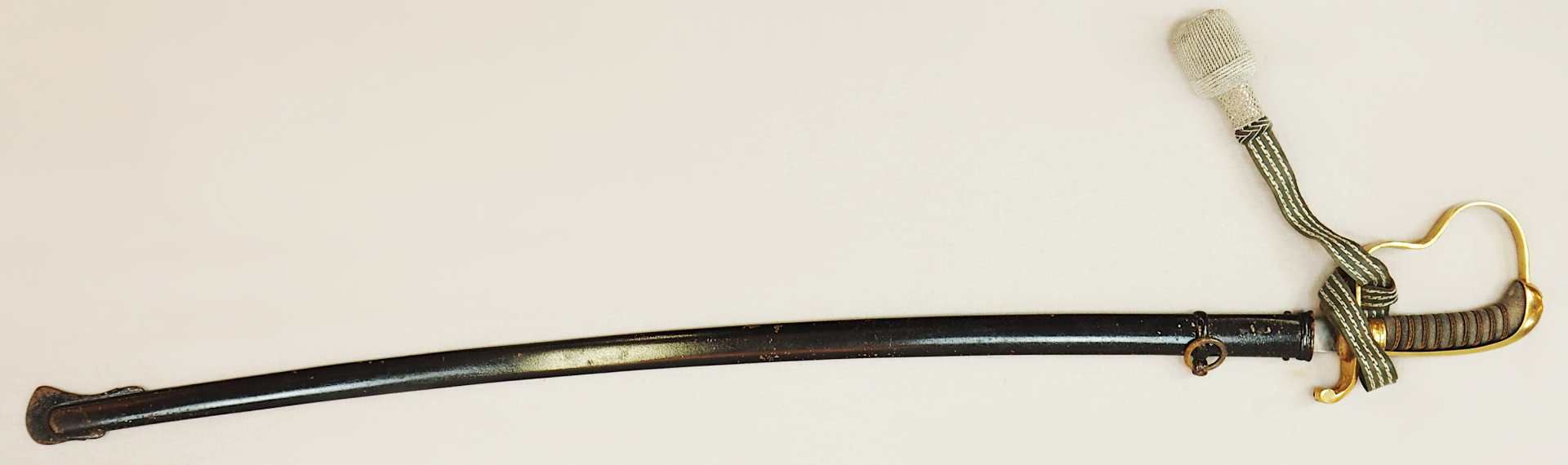 1 Säbel wohl 1. Hälfte 20. Jh. leicht gebogene Klinge mit Inschrift "In Treue fest", - Bild 2 aus 4
