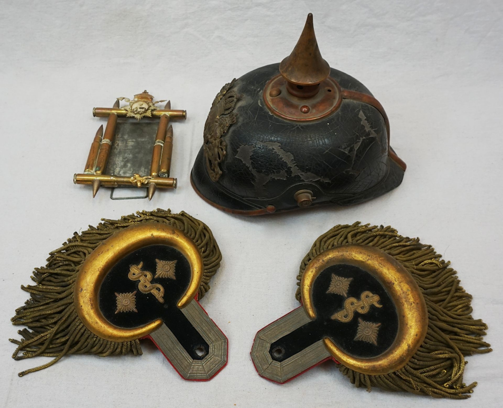 1 Helm mit Spitze wohl um 1900 Bayern