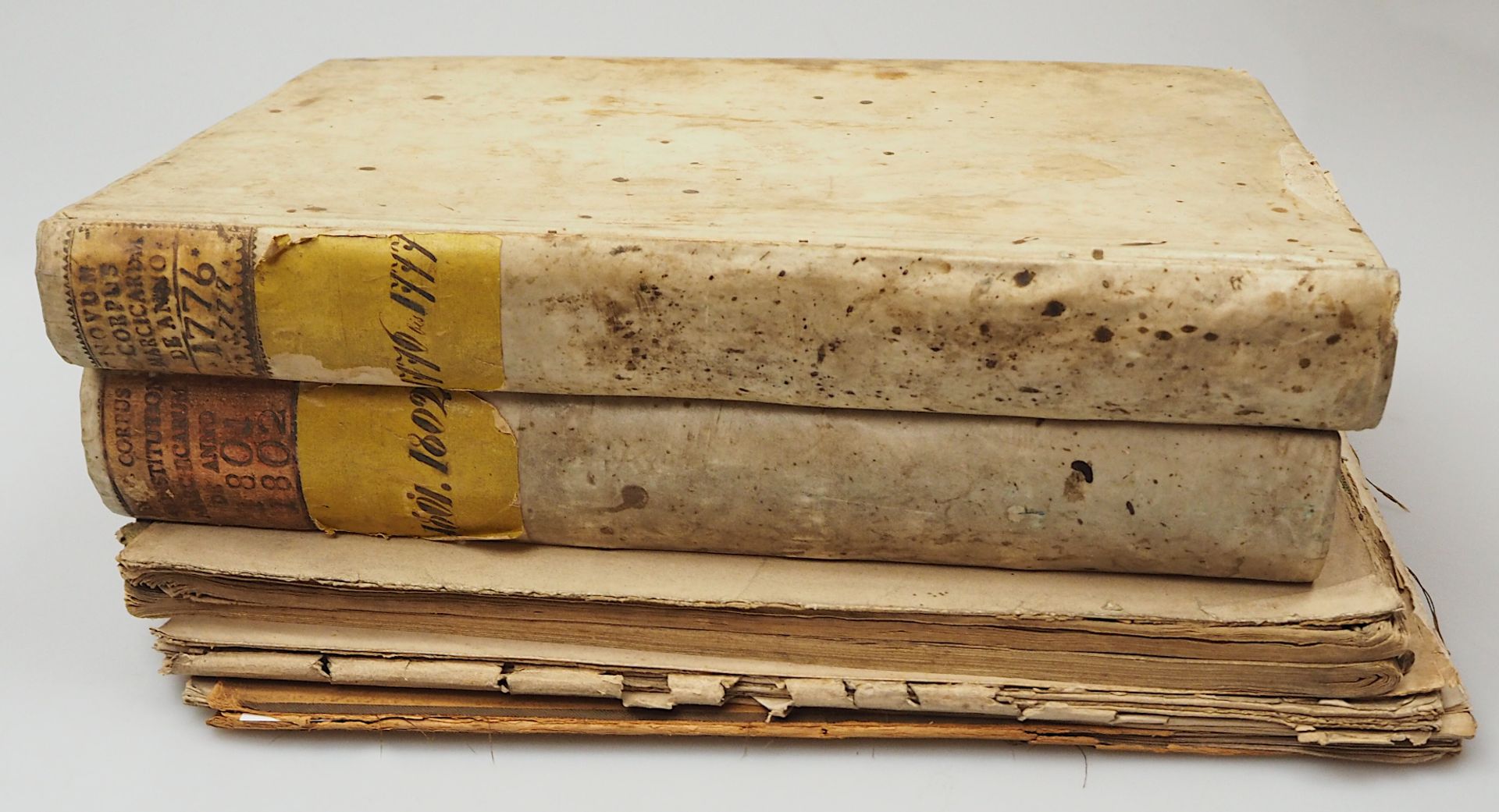 2 Sammelbände "Verzeichniß derer in dem Jahre 1776/1801 ergangenen Edicte, Patente, Mandate, Rescrip