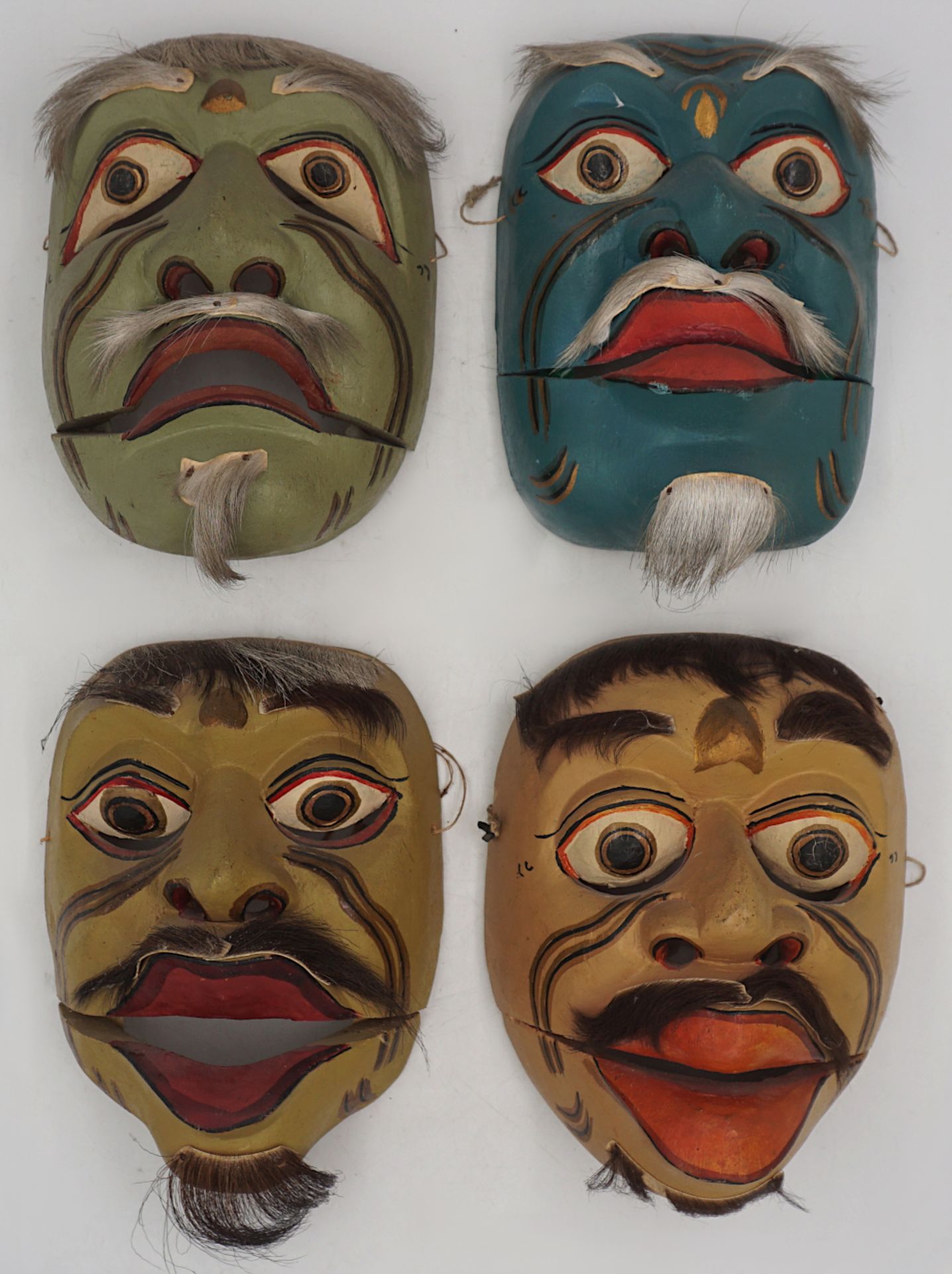 1 Sammlung indonesischer Tanzmasken wohl 1960er Jahre, je Holz bemalt - Bild 2 aus 2