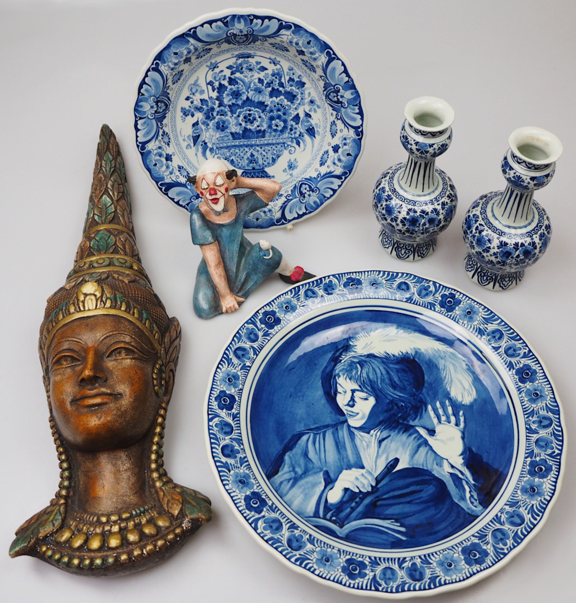 1 Konvolut Porzellan/Keramik u.a. KÖNIGLICH DELFT blau: