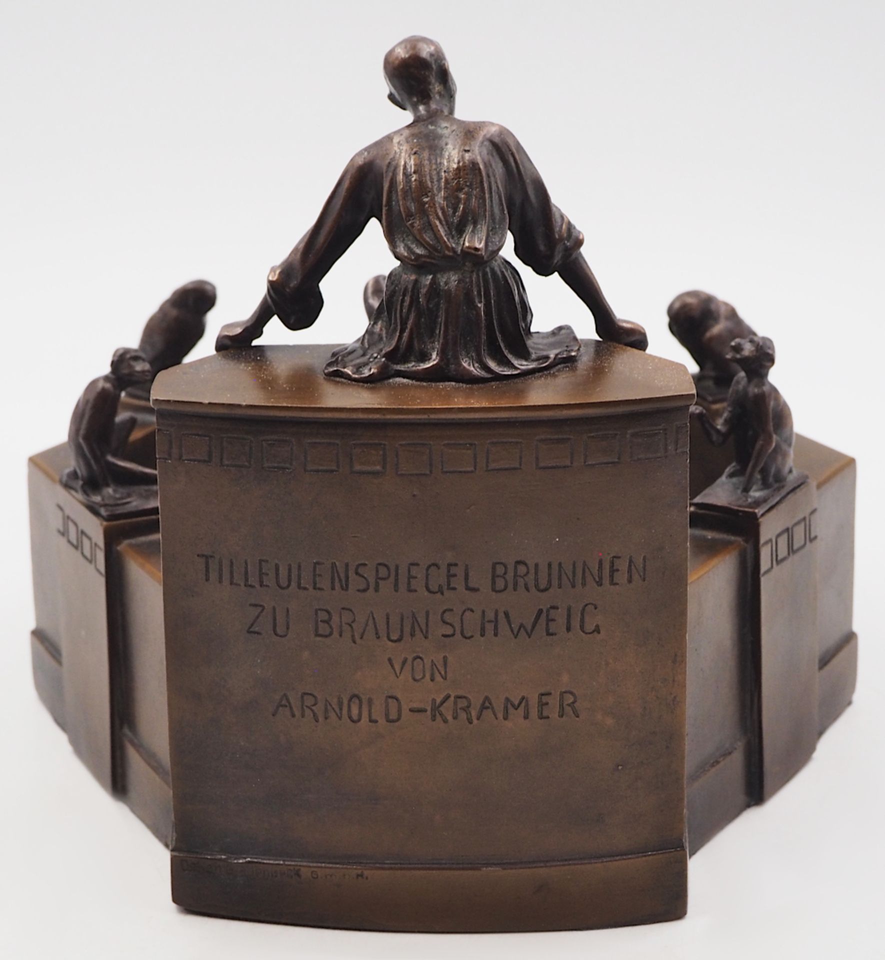 1 Skulptur Bronze wohl um 1900/1910 "Till Eulenspiegel Brunnen zu Braunschweig von Arnold-KRAMER" - Image 3 of 7