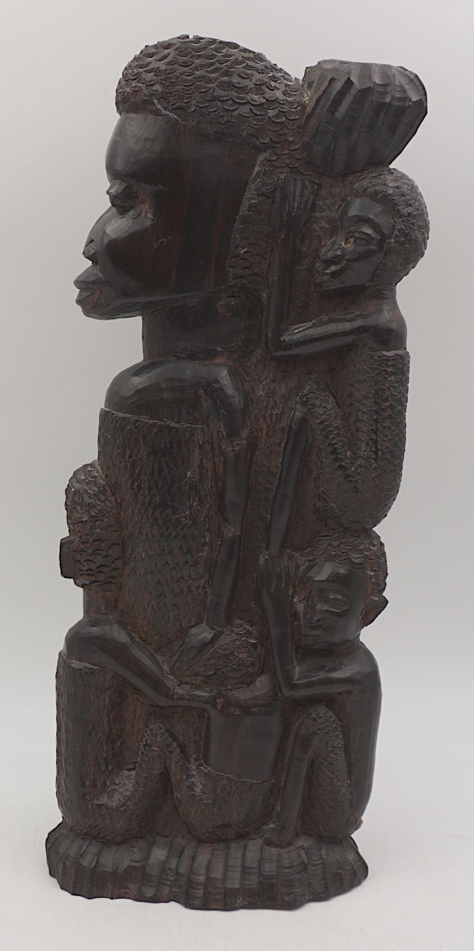 1 Holzfigur wohl 20. Jh. "Afrikanische Mutter mit Kindern" - Image 3 of 4
