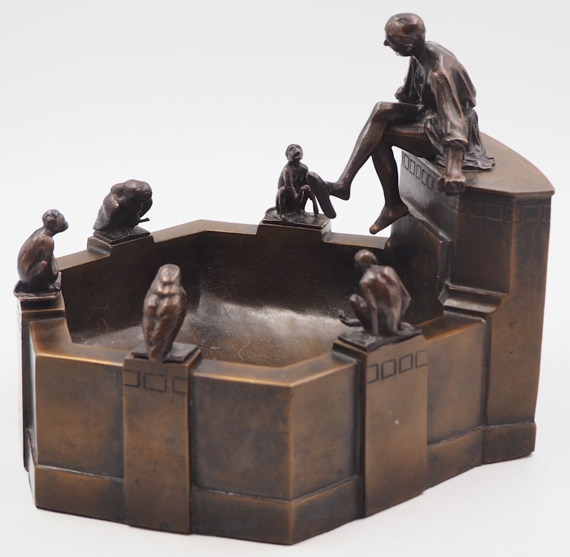 1 Skulptur Bronze wohl um 1900/1910 "Till Eulenspiegel Brunnen zu Braunschweig von Arnold-KRAMER" - Image 2 of 7