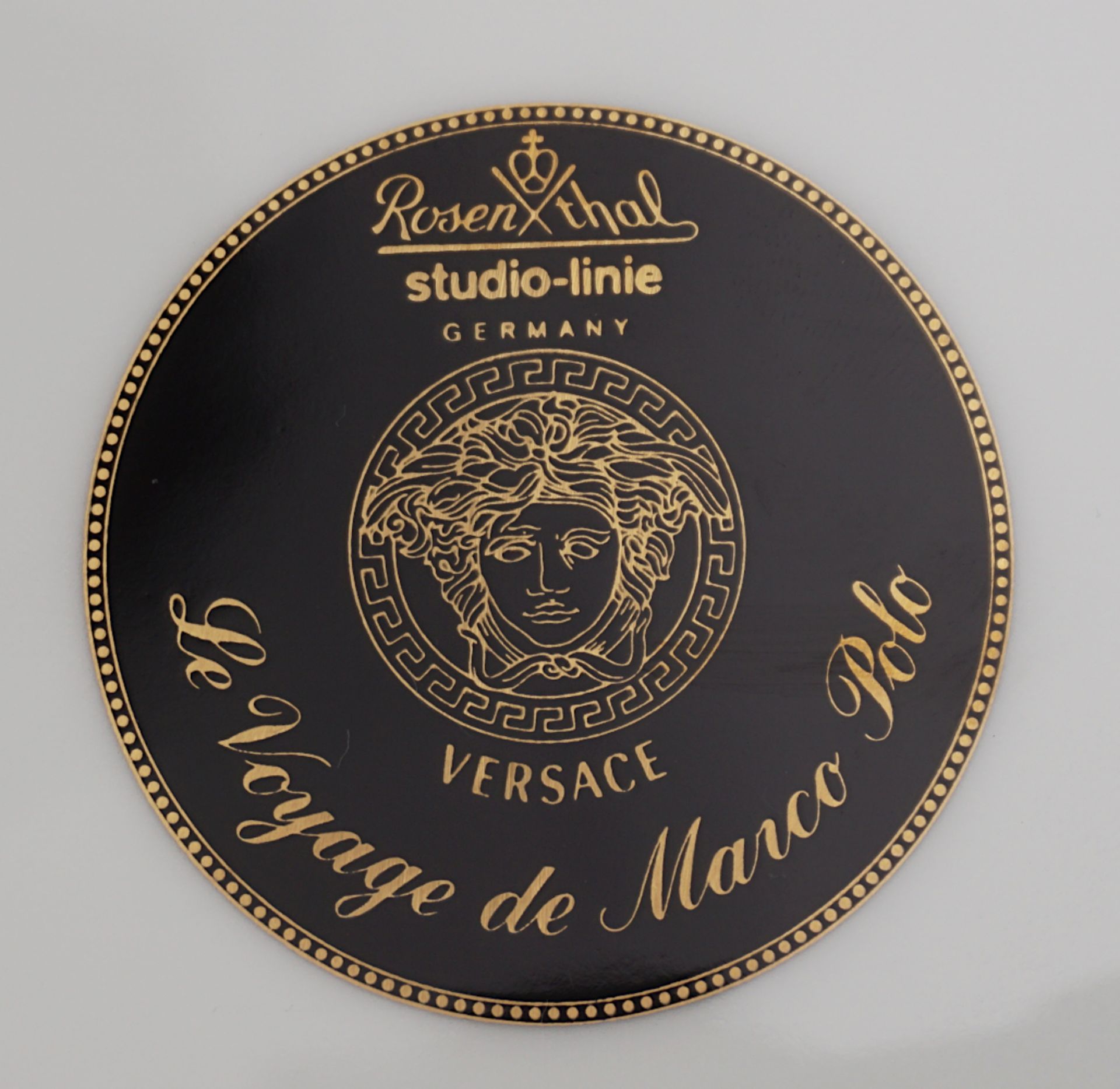 1 Konv. Porzellan ROSENTHAL Wandteller VERSACE "Le voyage de Marco Polo" - Image 3 of 4