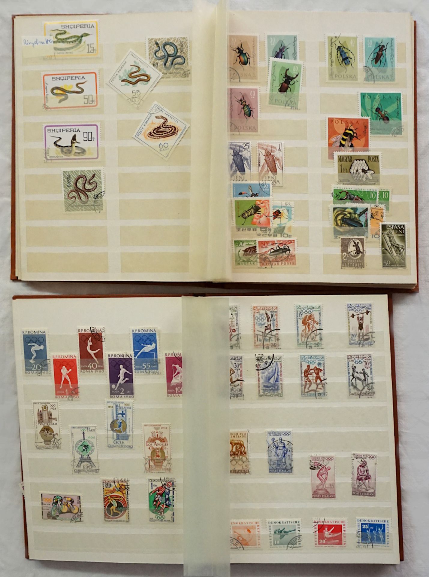 1 Konv. Briefmarken in 14 Alben, z.T. Anfang 20. Jh.