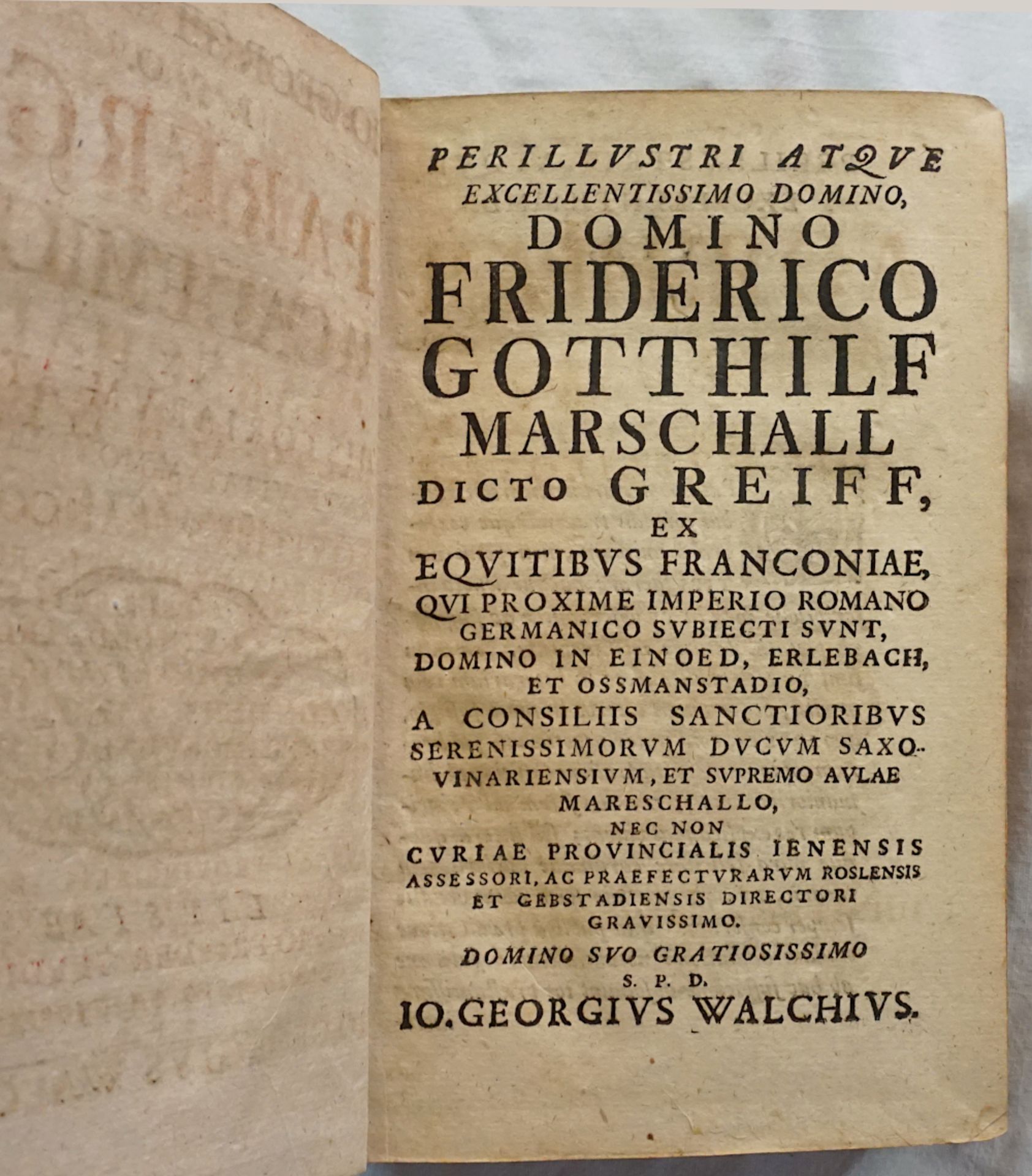 1 Buch "Io. Georgii Walchii p. p. o. Parerga academica ex historiarum atque antiqvitatum monimentis - Bild 2 aus 4