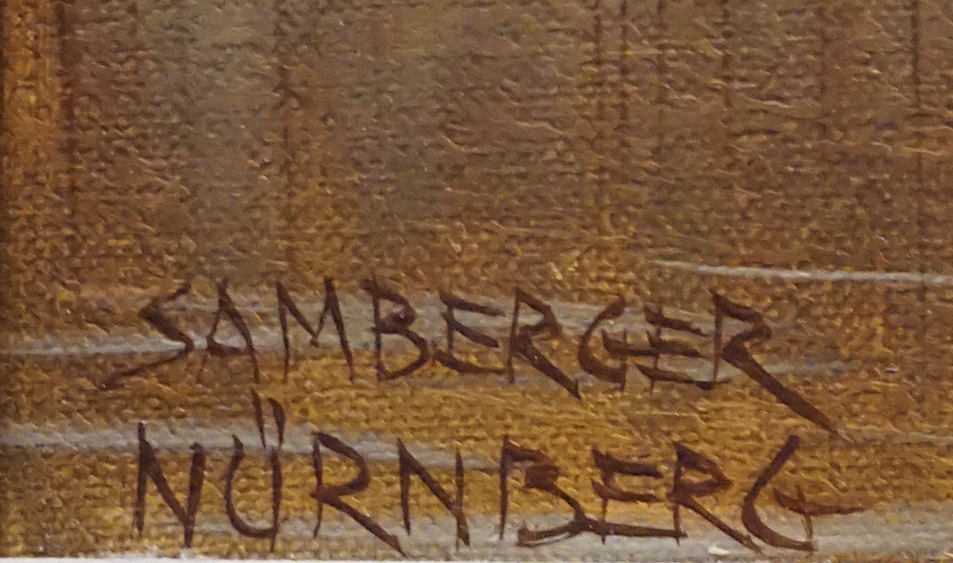 1 Ölgemälde "Nürnberger Henkerhaus und Weinstadel" L.u. sign. SAMERGER - Image 3 of 4