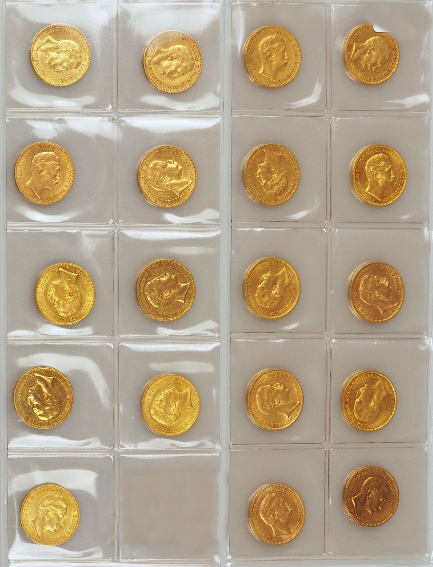 1 Konvolut Goldmünzen Dt. Kaiserreich, Preussen, 20 Mark,