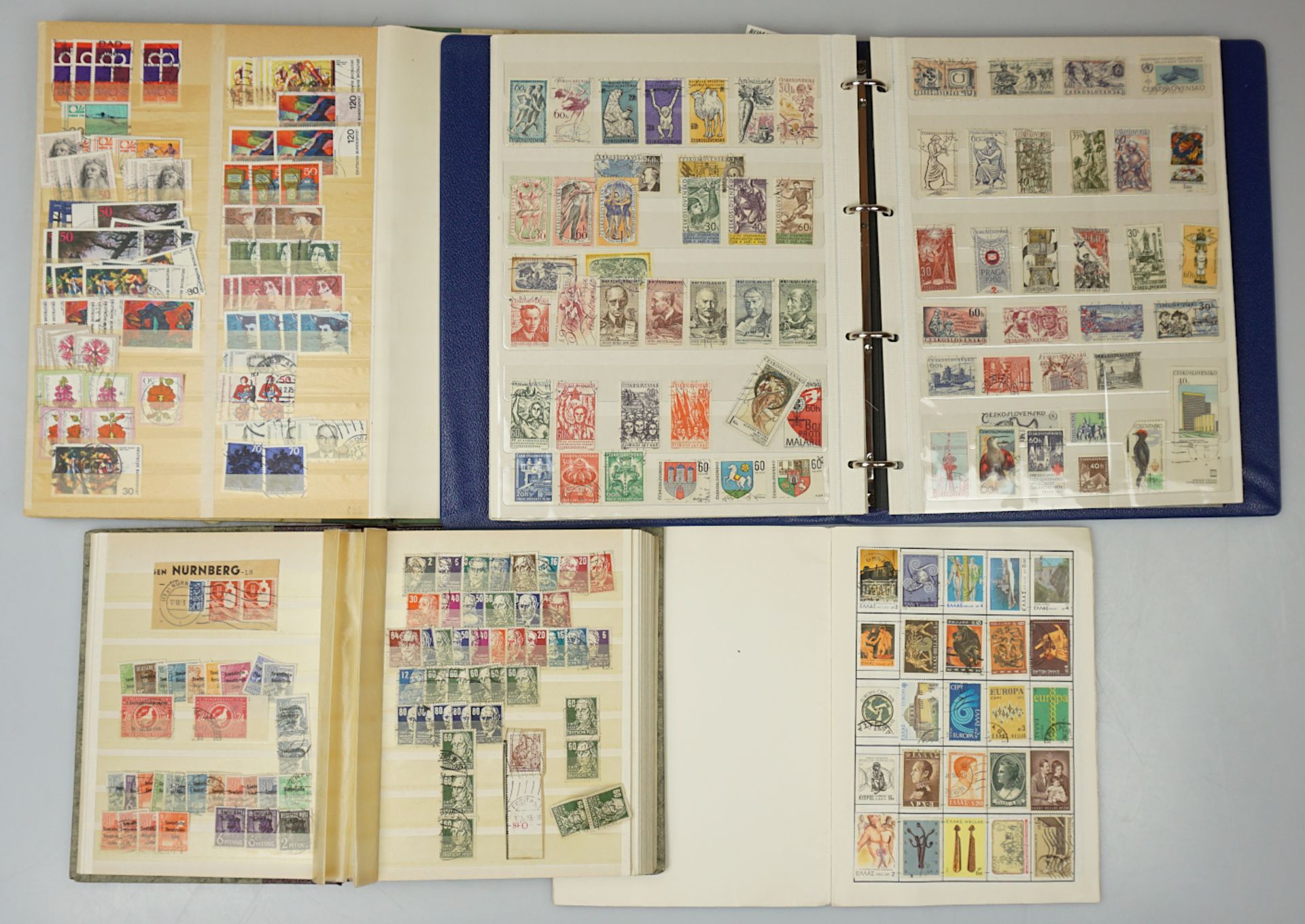 1 kleine Sammlung Briefmarken in 6 Alben