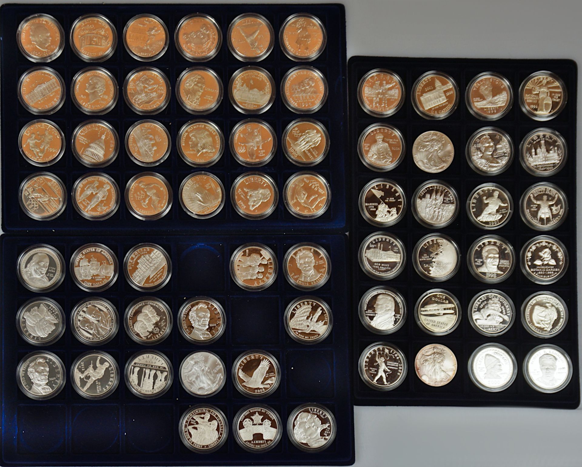 1 Konv. Münzen/Medaillen "Die offiziellen Silbergedenkmünzen der Vereinigten Staaten von America" u. - Image 2 of 2