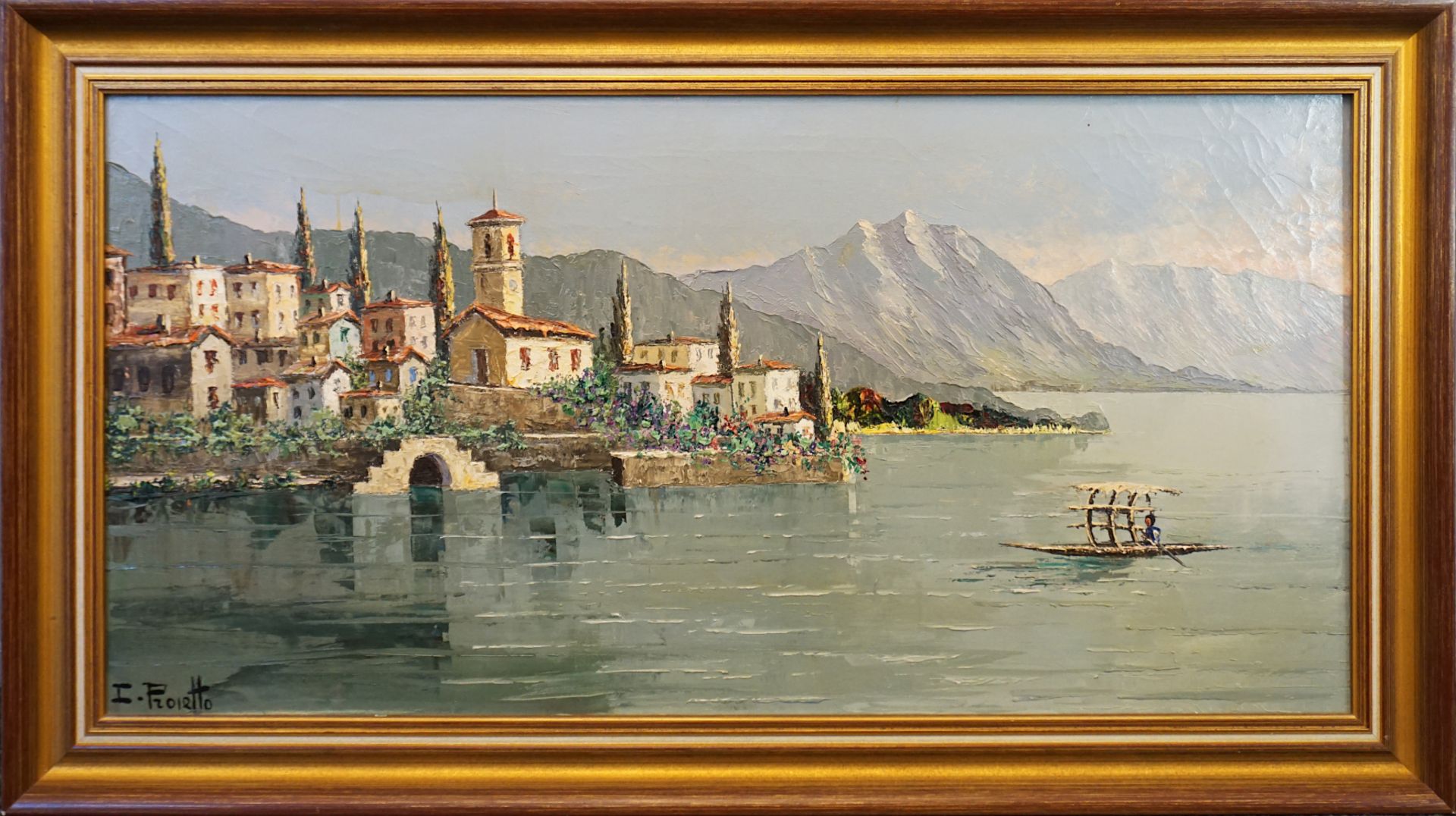 1 Ölgemälde "Der Lago Maggiore-Ascona" L.u. sign. C. PROIETTO - Image 2 of 6