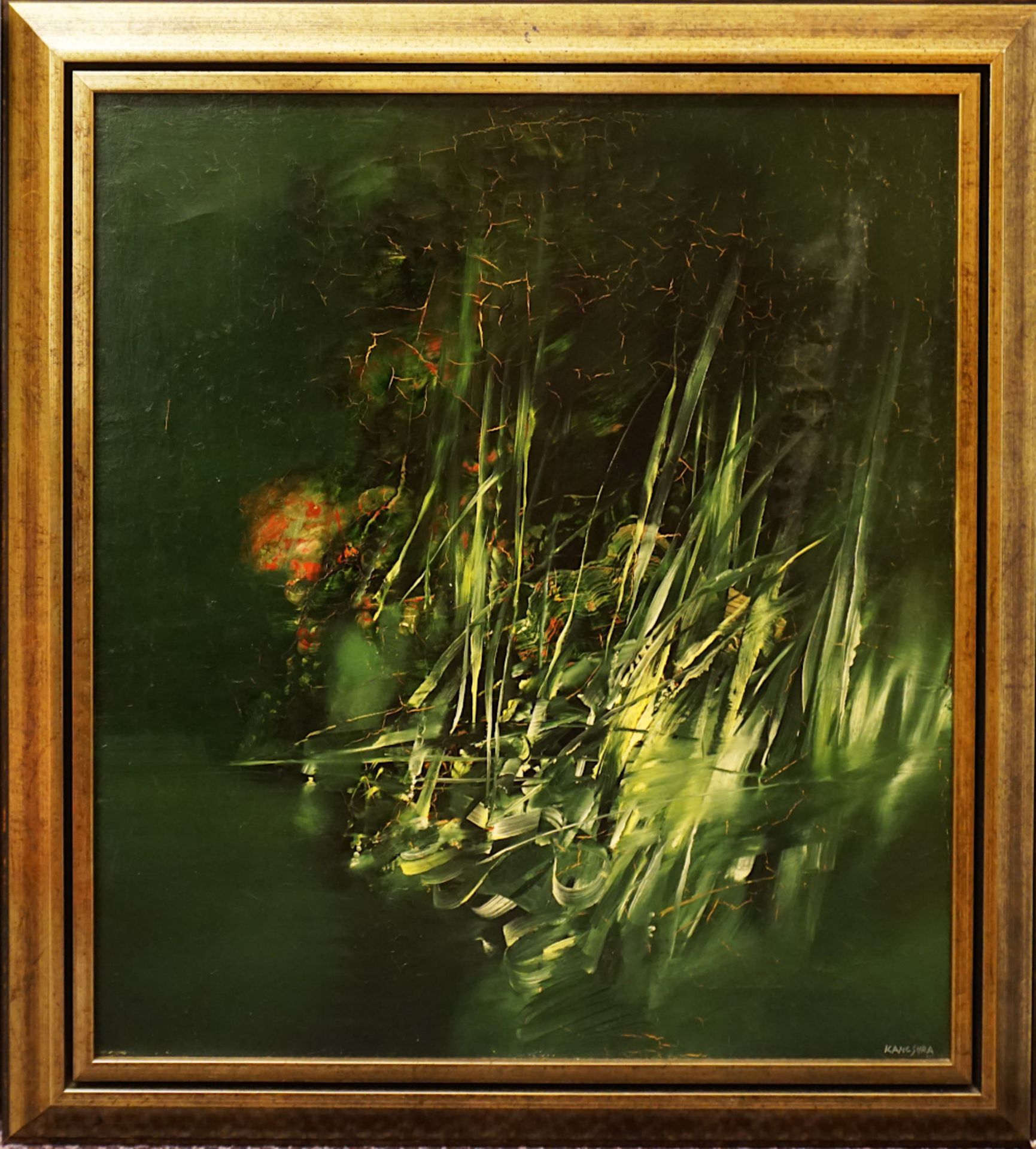 2 Ölgemälde "Abstrakte Kompositionen" je R. u. sign. KANCSURA - Image 3 of 4