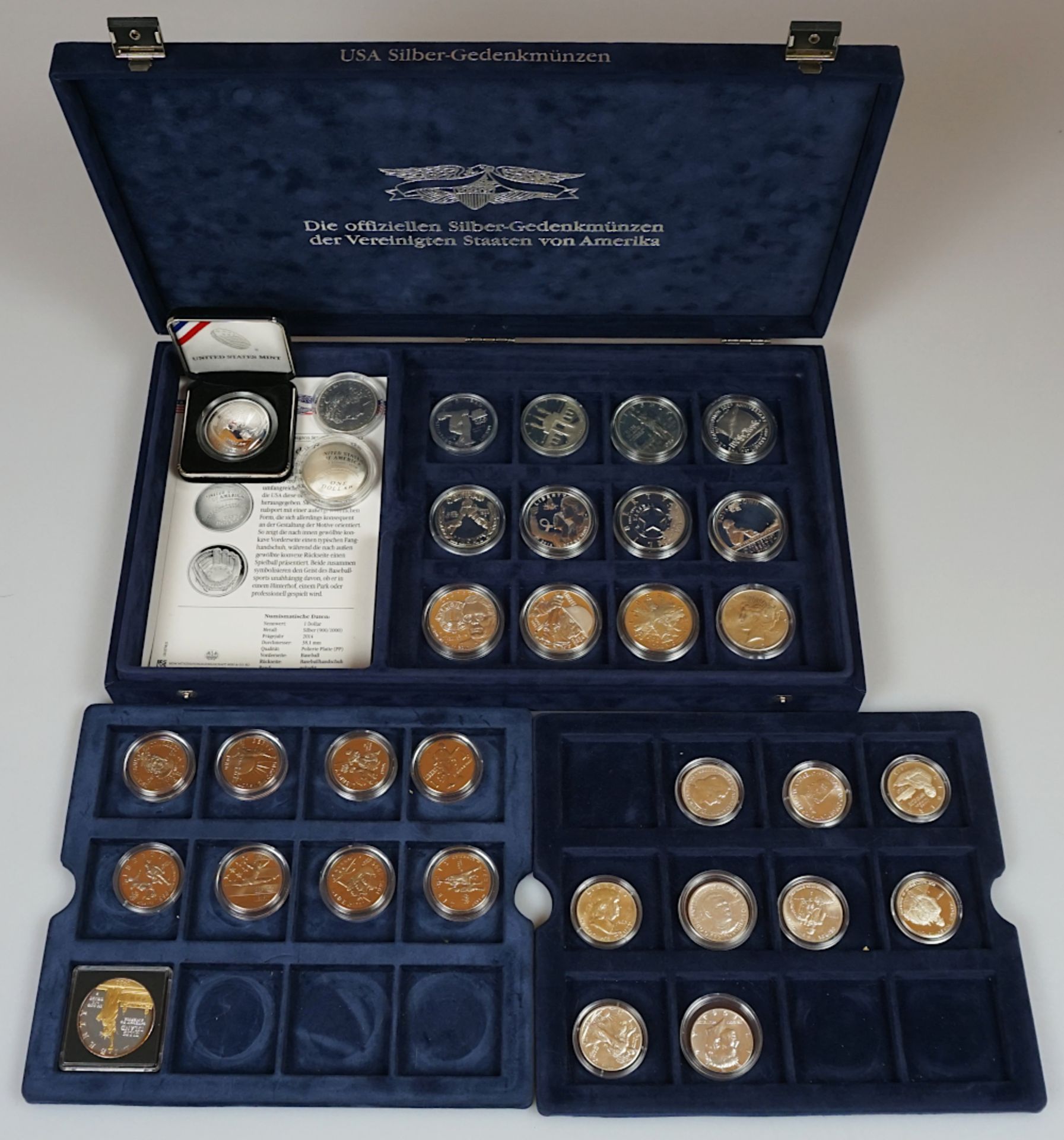 1 Konv. Münzen/Medaillen "Die offiziellen Silbergedenkmünzen der Vereinigten Staaten von America" u.