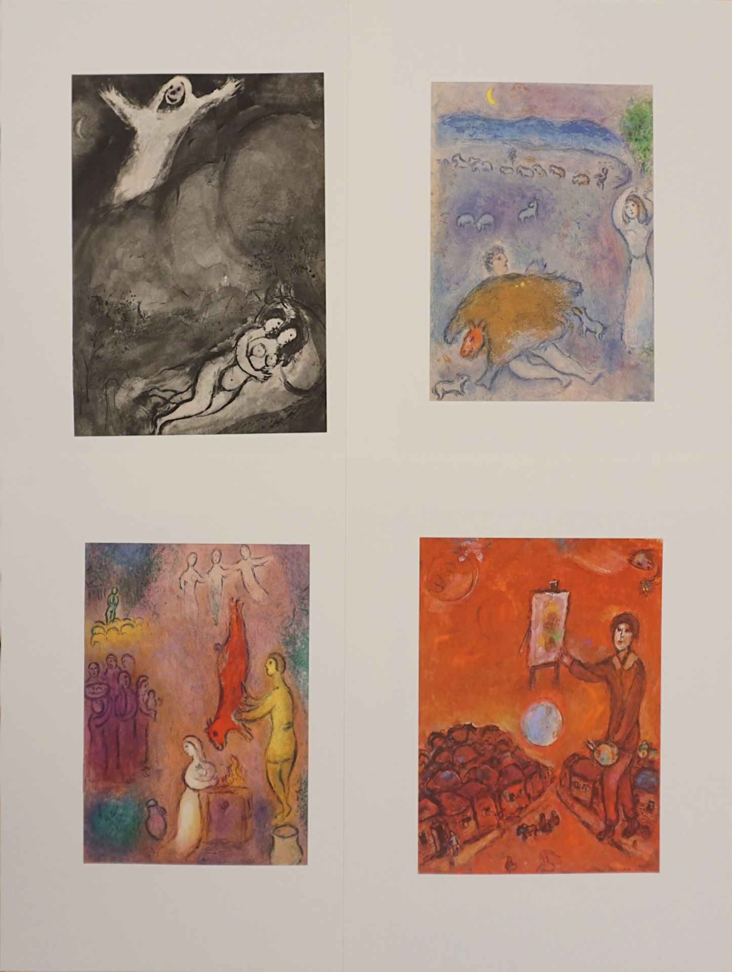 4 Werke des Künstlers Marc CHAGALL (wohl 1887-1985):