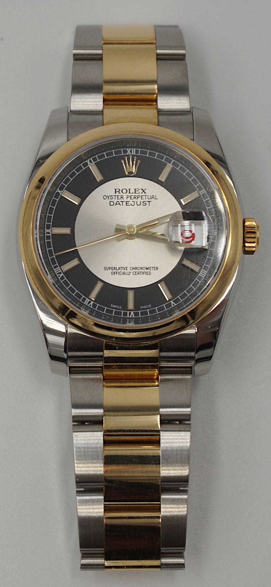 1 Herrenarmbanduhr ROLEX "Oyster Perpetual Datejust" GG/Stahl mit Papieren