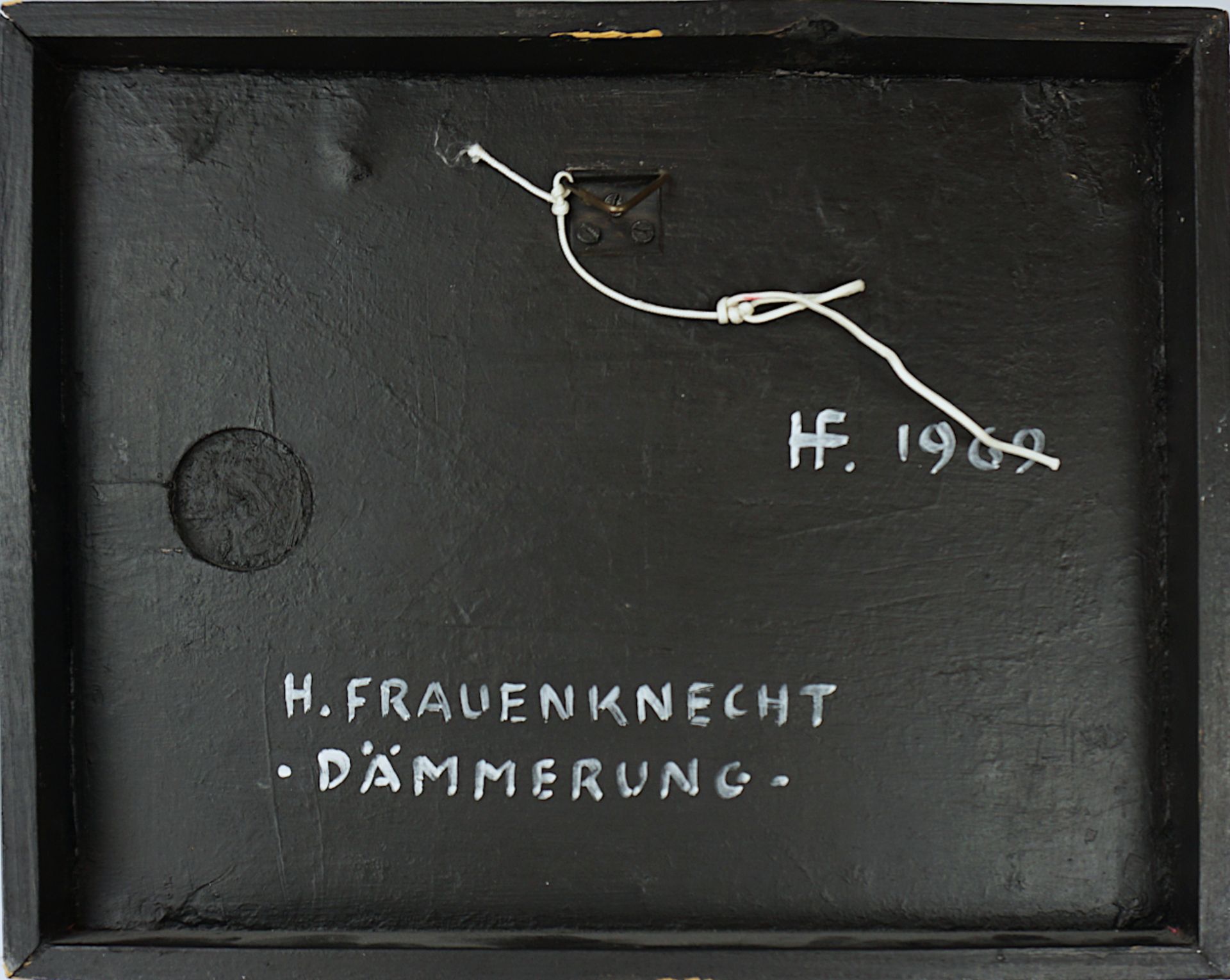 1 Steinbild/Kunstobjekt "Dämmerung" rücks. zugeschrieben H. FRAUENKNECHT - Image 2 of 2