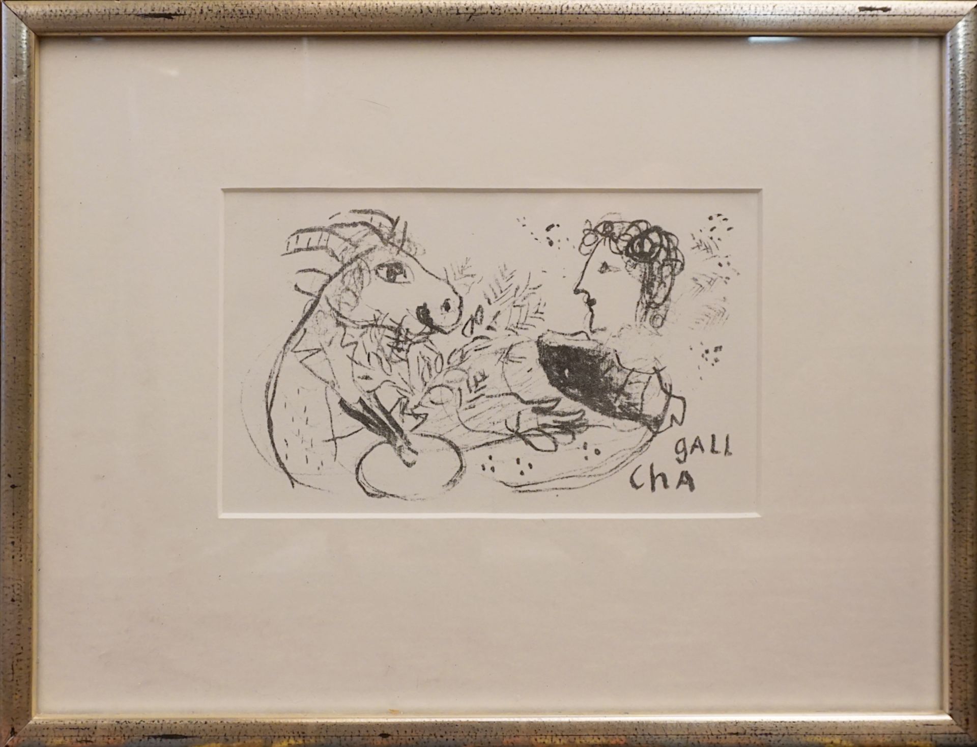 1 Glückwunschkarte/Druck bez. CHAGALL "Bonne Année 1967", RhG, Asp. - Bild 2 aus 4