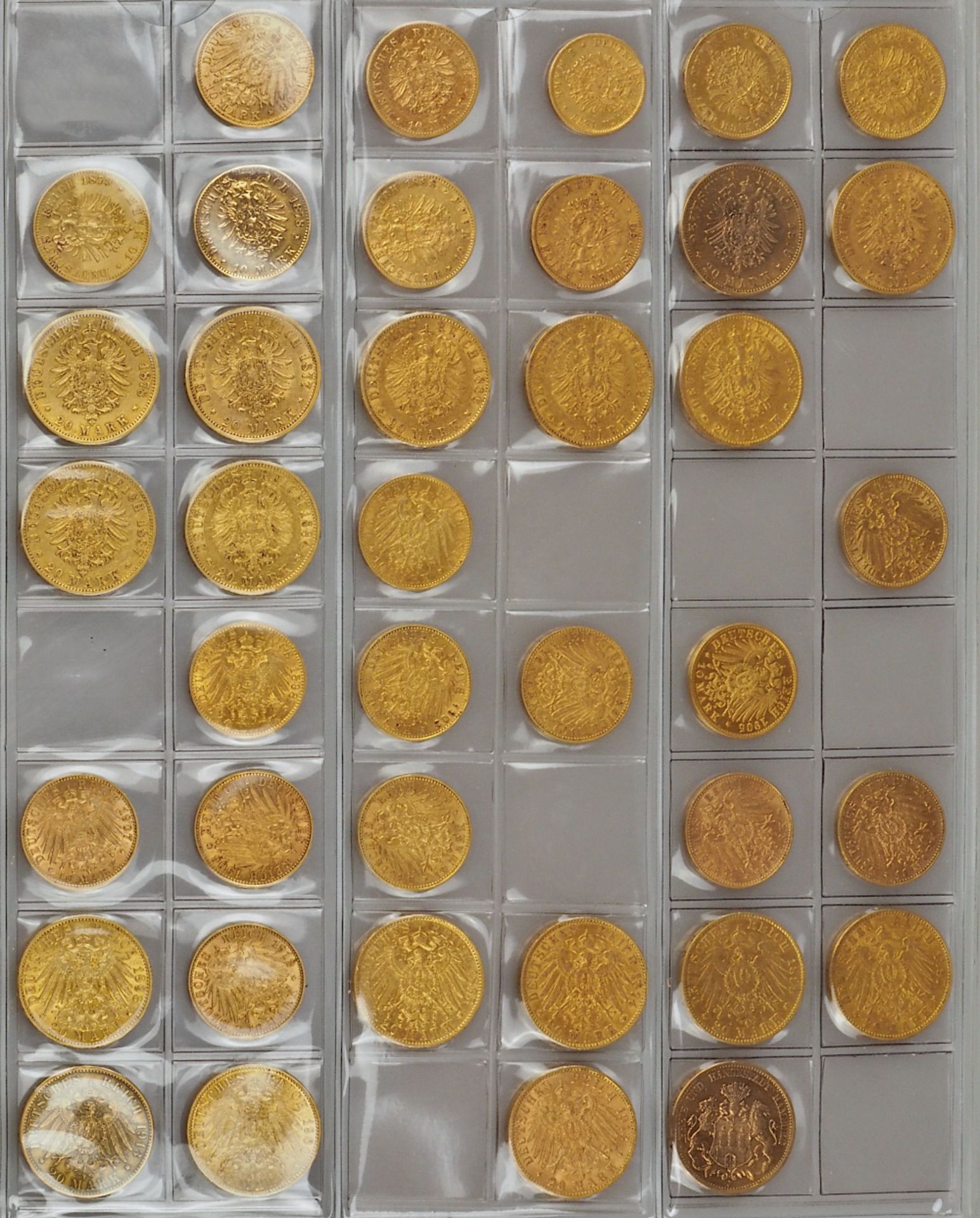 1 Konvolut Goldmünzen Dt. Kaiserreich, 5/10/20 Mark, - Image 2 of 2
