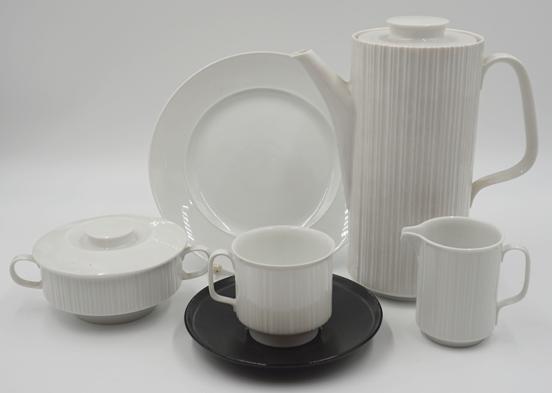 1 Kaffeeservice ROSENTHAL studio-line "Porcelaine noir" Design: Tapio WIRKKALA