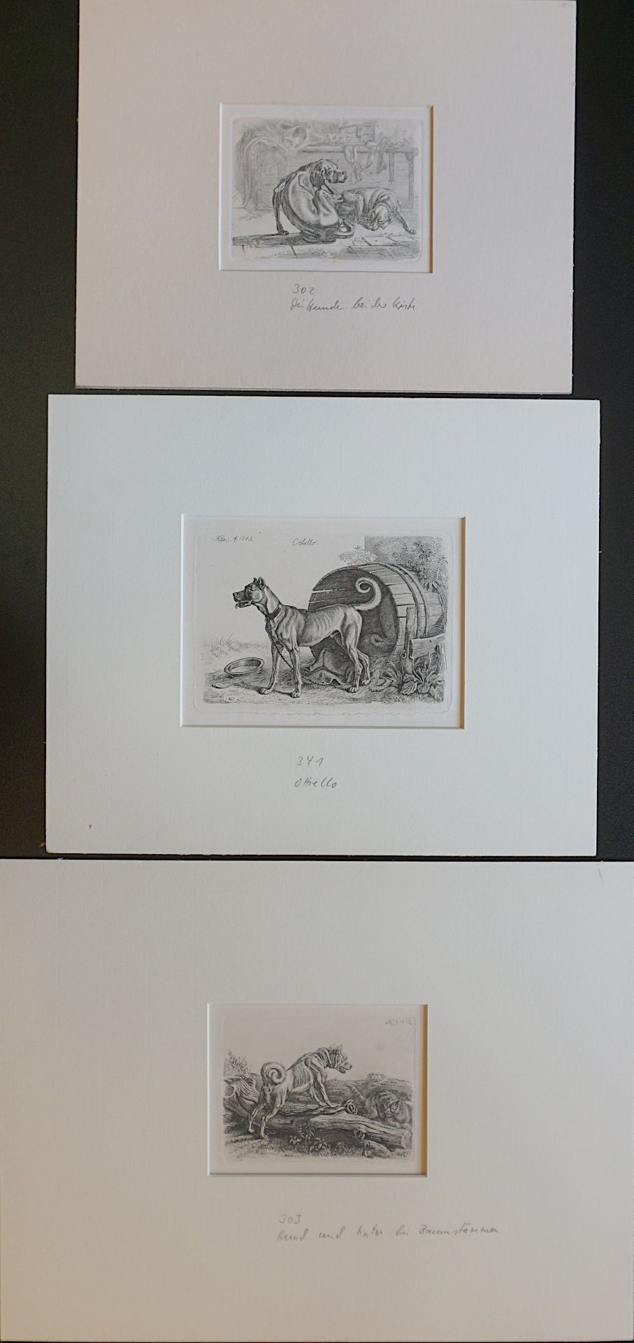 5 Radierungen jew. in Platte bez. "J.A. KLEIN/ KA" (wohl Johann Adam KLEIN 1792-1875) - Image 2 of 2