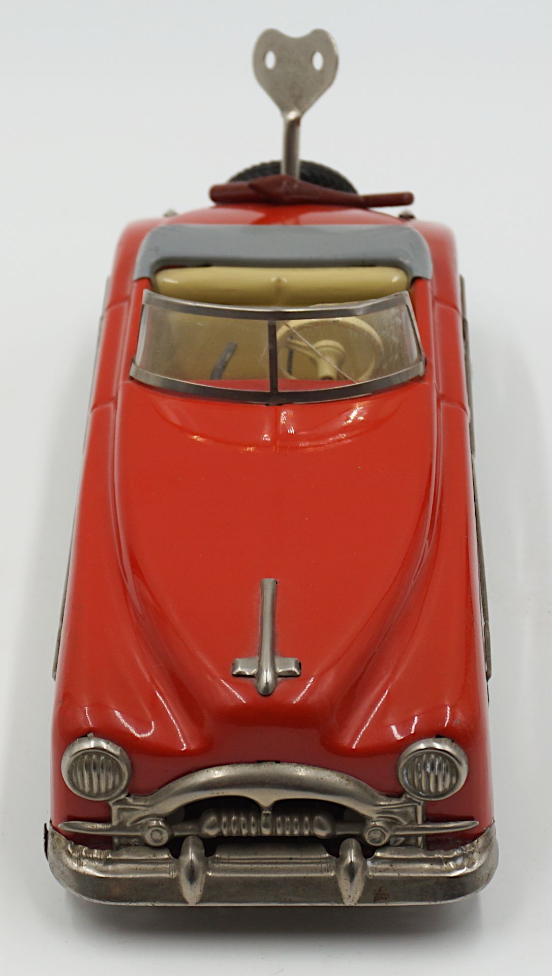 1 Aufziehauto DISTLER "Packard Cabrio" wohl 1950er Jahre, rot - Bild 2 aus 5