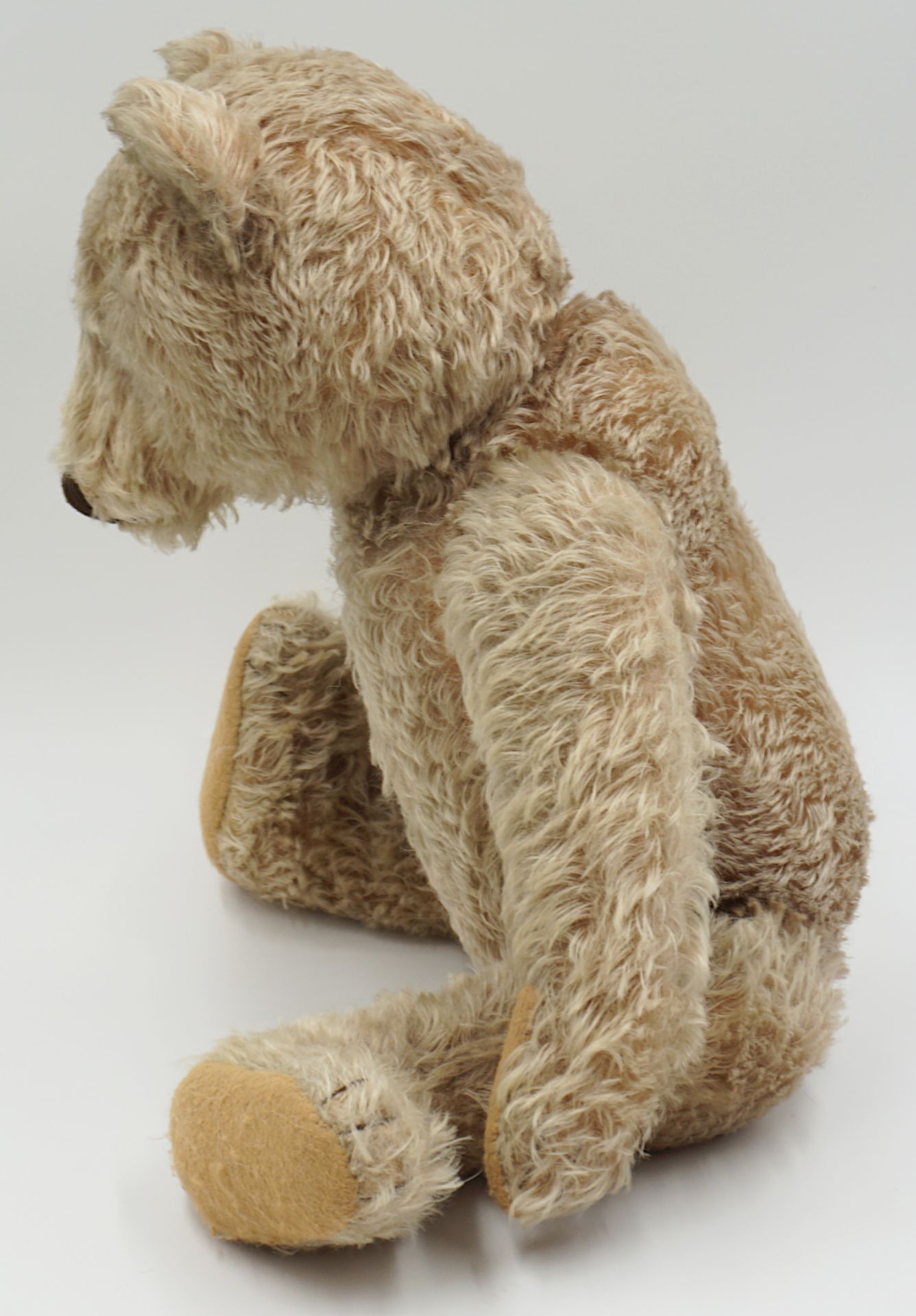 1 Teddybär wohl STEIFF wohl um 1940/50 hellbeiger Mohair - Bild 4 aus 4