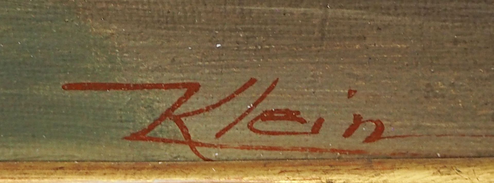 1 Ölgemälde R.u. sign. KLEIN (wohl Ende 19./Anfang 20. Jh.) - Bild 3 aus 4