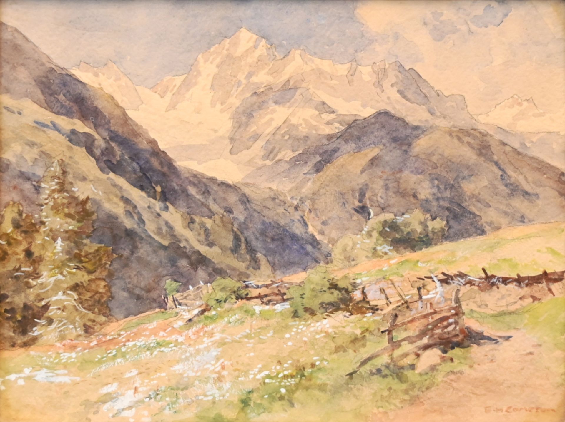 1 Aquarell R.u. sign. E. H. COMPTON (wohl Edward Harrison C. 1881-1960),