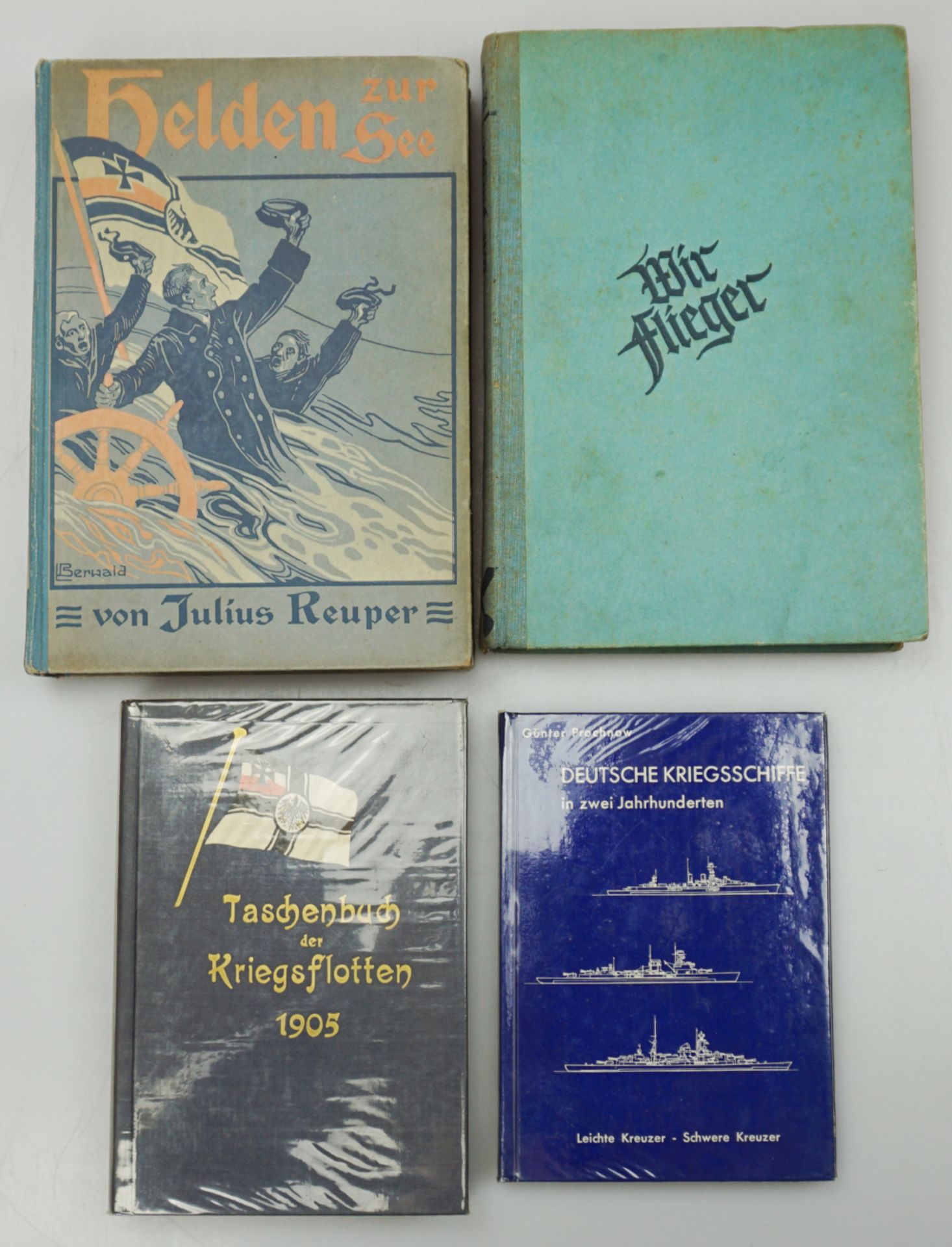 1 kleines Konv. Bücher mit Themenschwerpunkt deutsche Militärgeschichte Anfang 20. Jh.:
