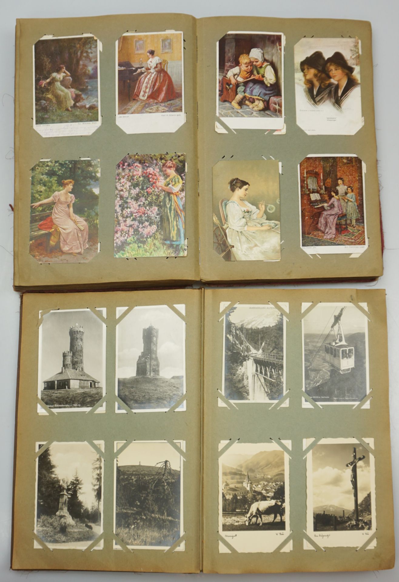 2 Postkartenalben mit Inhalt je Anfang 20. Jh. (insgesamt ca. 720 Stück) z.T. koloriert, versch. Mot - Image 3 of 4