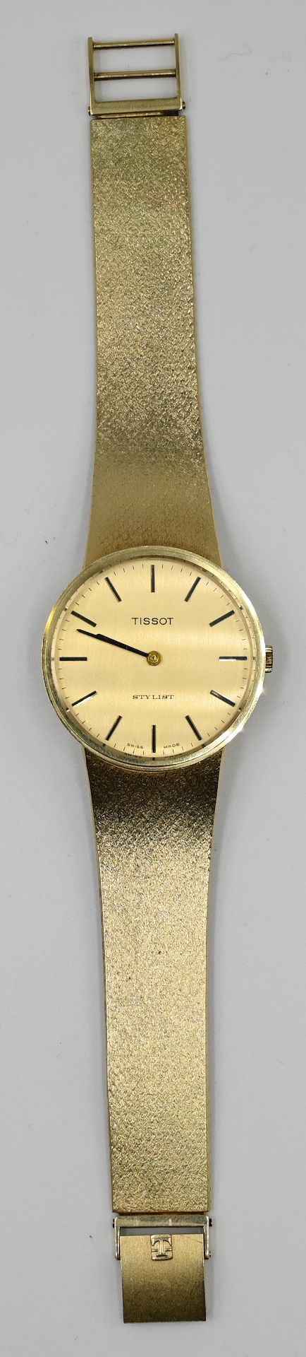 1 Herrenarmbanduhr GG 18ct. TISSOT "Stylist" - Image 2 of 2