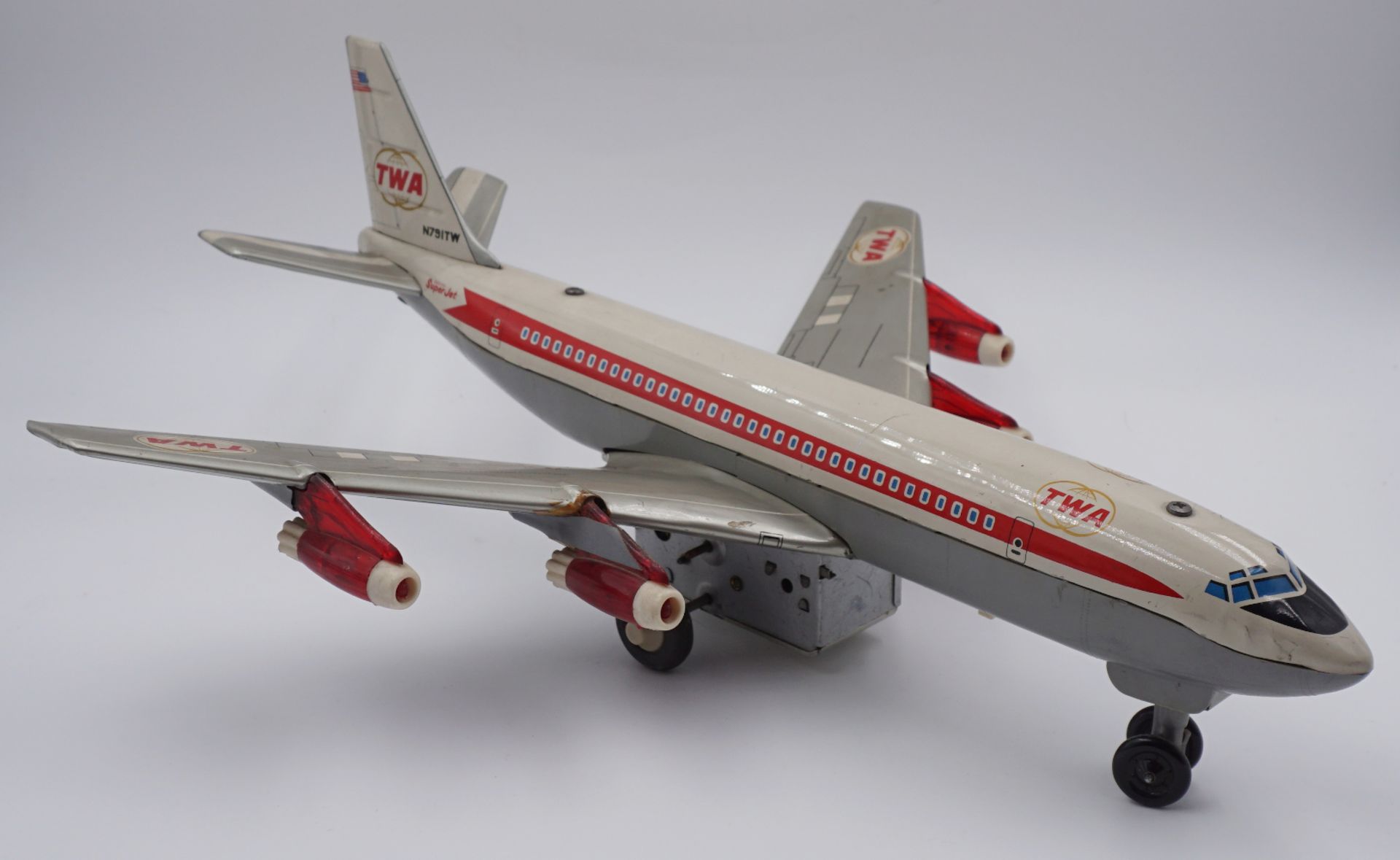 1 Spielzeugflugzeug LOUIS MARX & CO., Japan "TWA Boeing Super-Jet" - Image 2 of 4