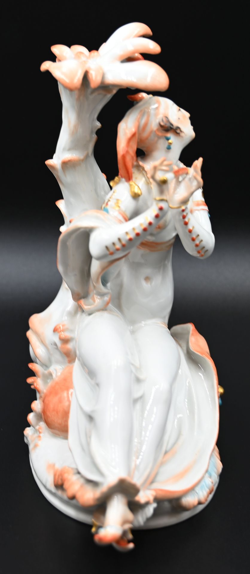 1 Figur Porzellan MEISSEN Schwertermarke (1945-46), 3x gestr. "Orientalin mit Flöte", Entwurf Paul S - Bild 4 aus 6