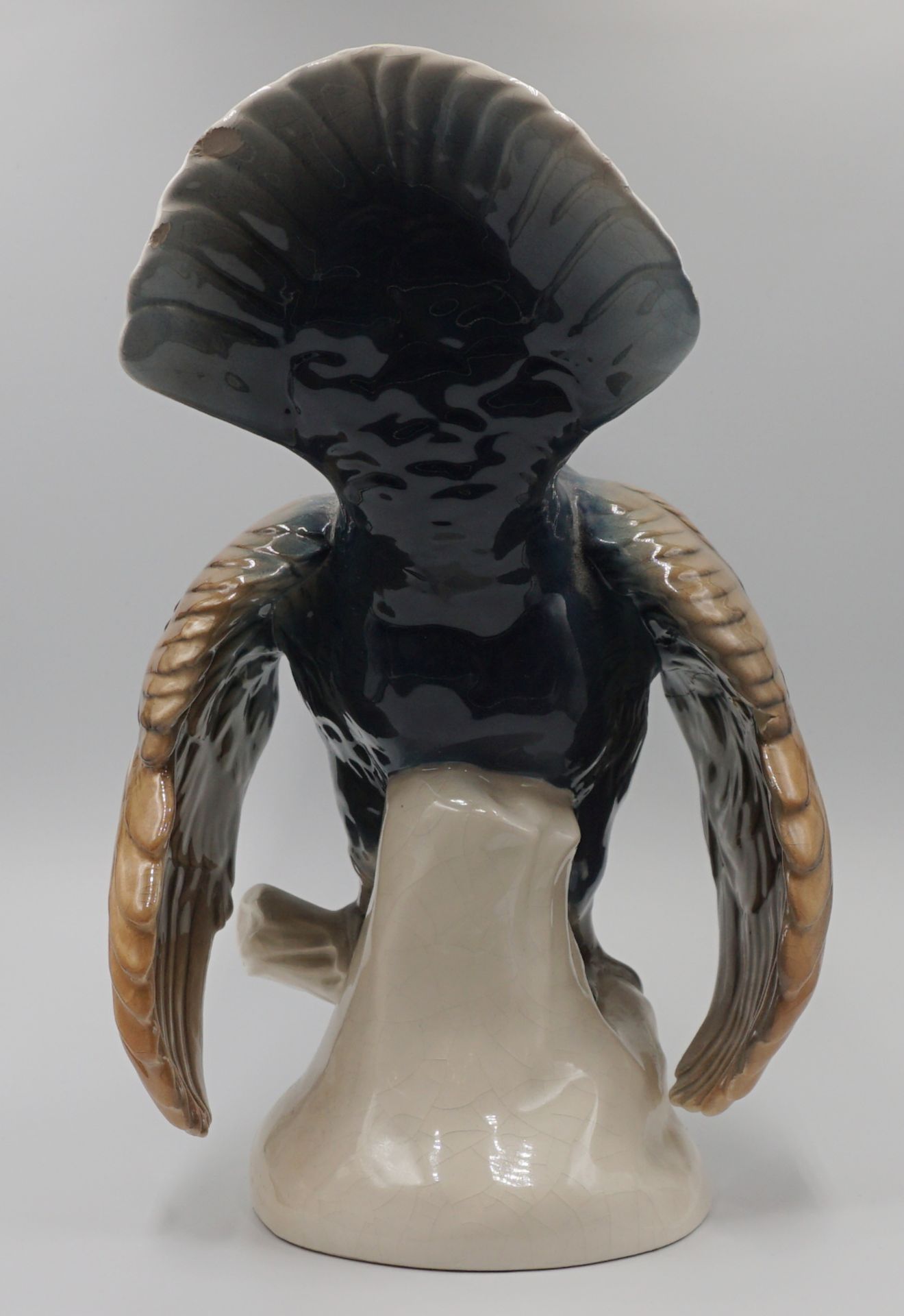 1 Figur Porzellan ENS "Kakadu", handbemalt, auf Terrainsockel, H ca. 31cm, - Image 7 of 7