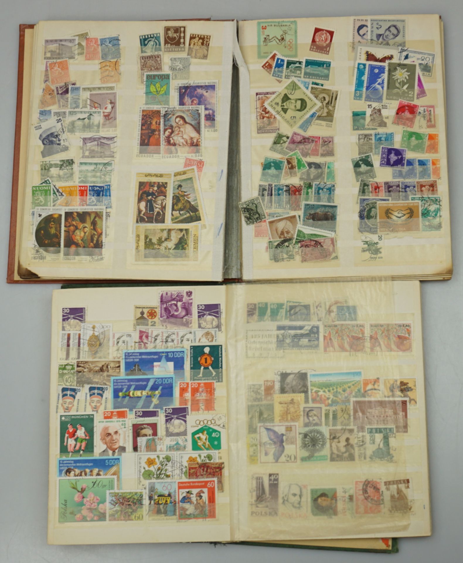 1 Sammlung Briefmarken in ca. 9 Alben: BRD, Posthornsatz komplett/unkomplett, Alle Welt, u.a., z.T. - Bild 2 aus 3
