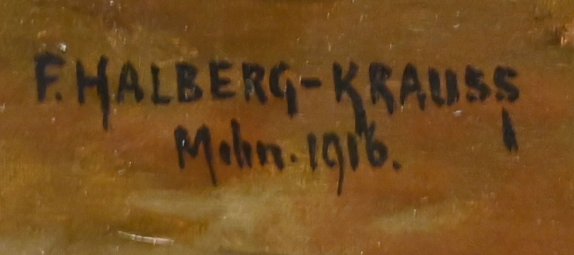 1 Ölgemälde L.u. sign. F. HALBERG-KRAUSS (wohl Fritz H.-K. 1874-1951) - Bild 3 aus 4