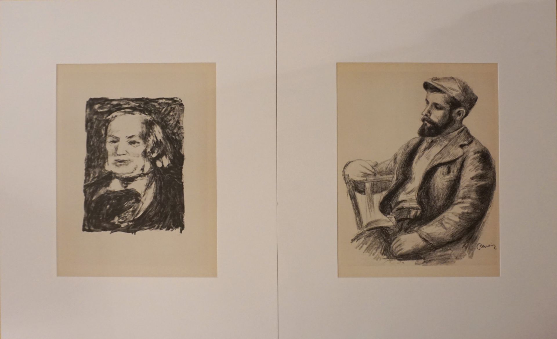 2 Lithographien je rücks./z.T. in Platte bez. Auguste RENOIR (wohl 1841-1919)