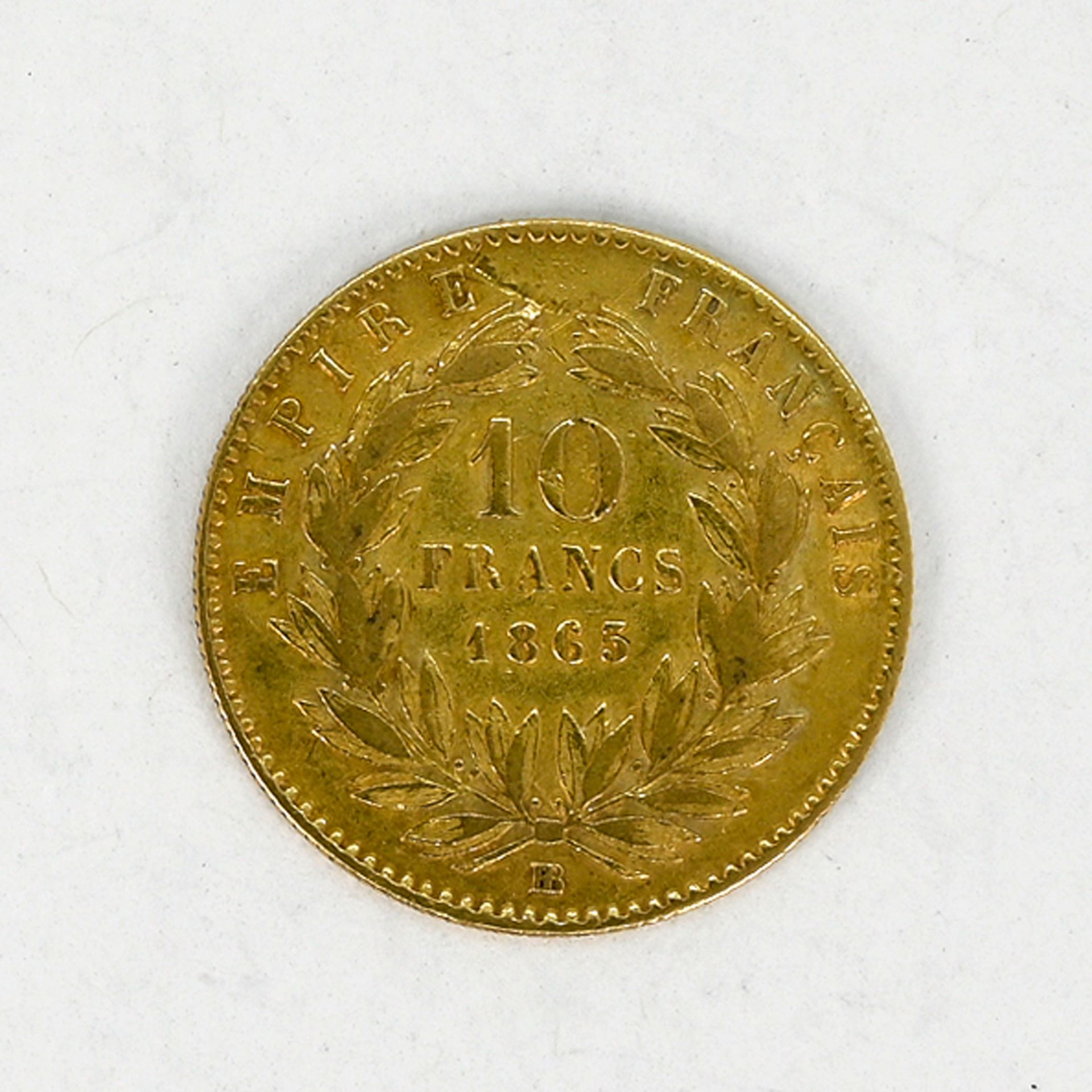 Goldmünze, Frankreich, 10 Francs - Image 2 of 2