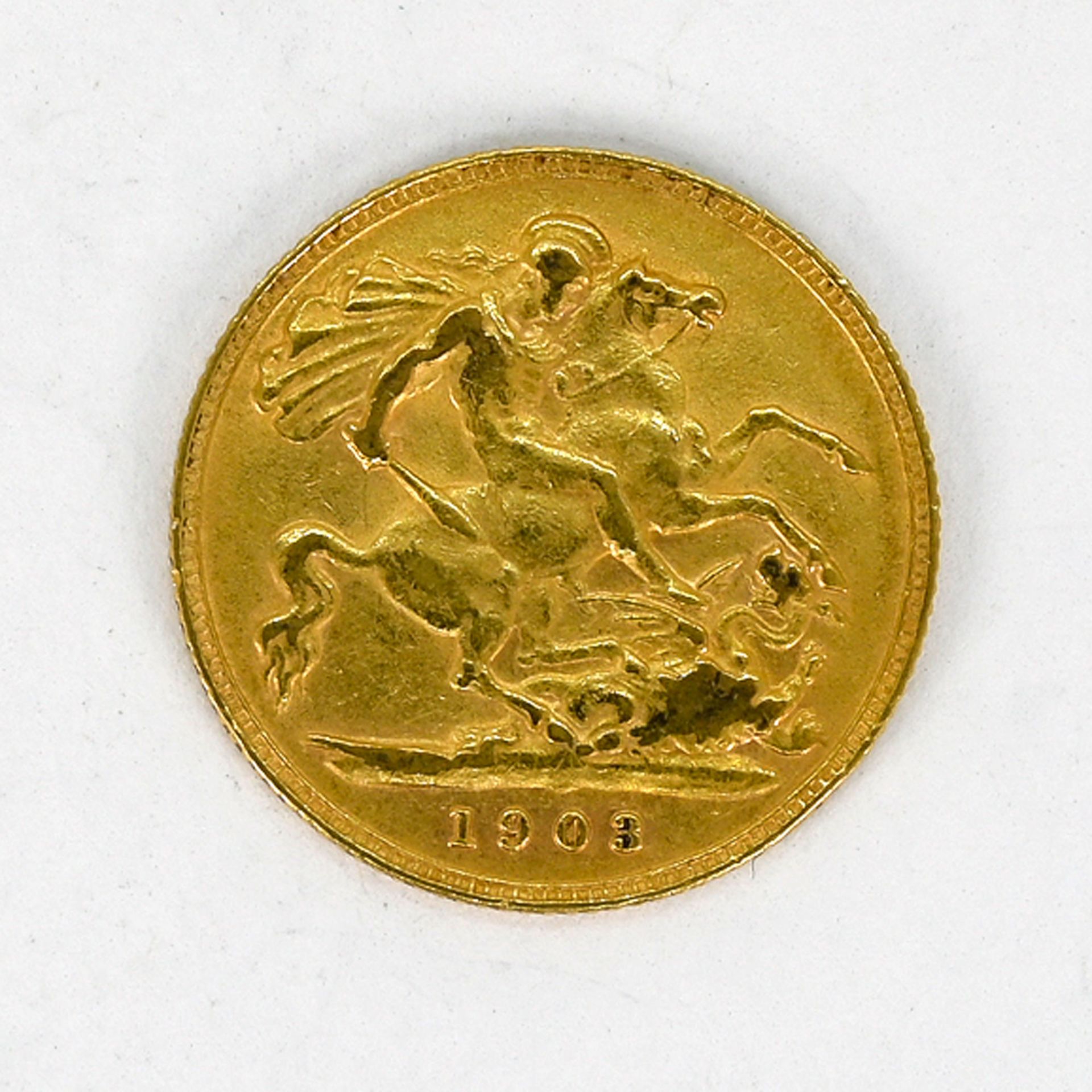 Goldmünze, Großbritannien, 1/2 Pound - Bild 2 aus 2