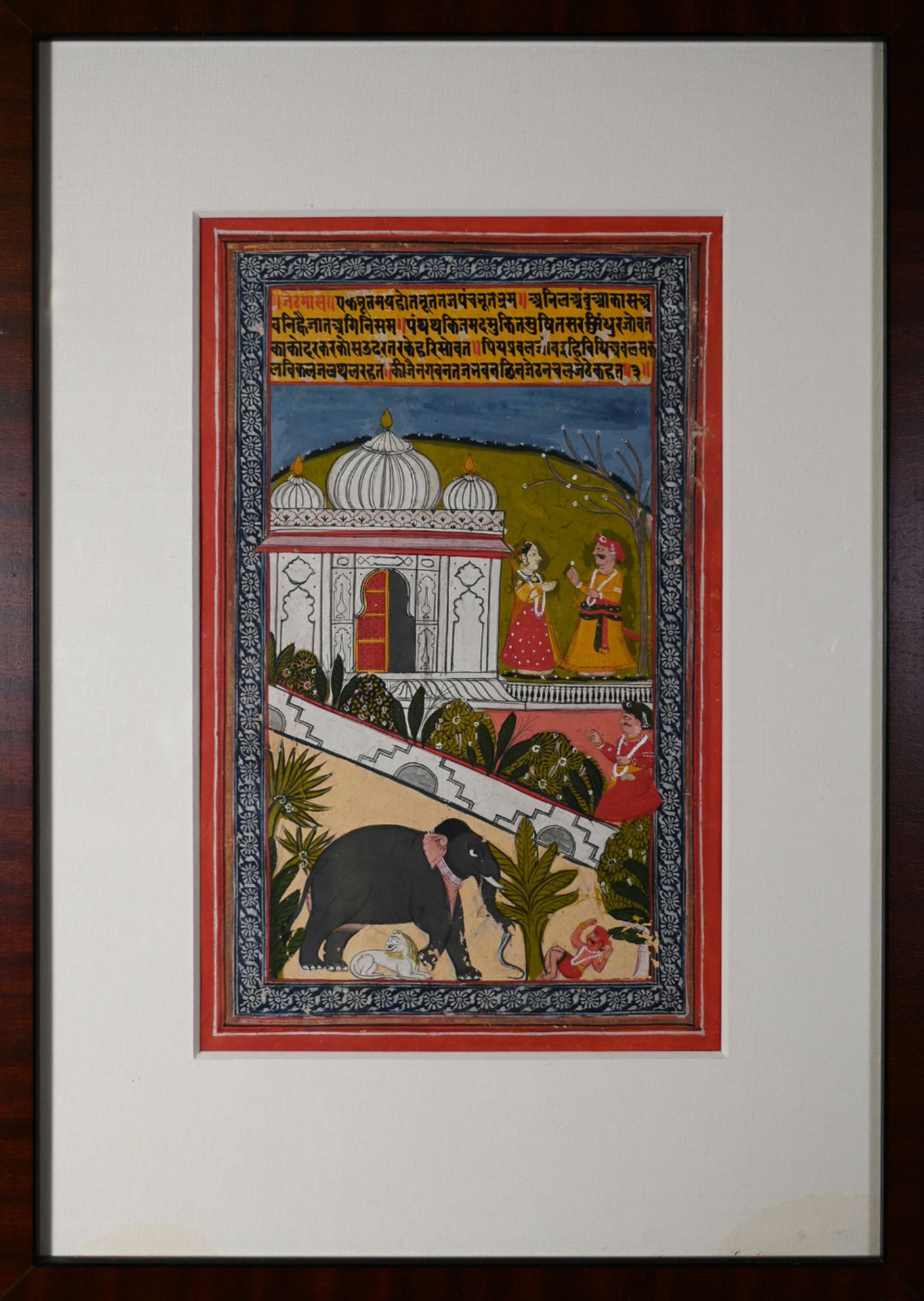Zwei Buchmalereien, Indien, und