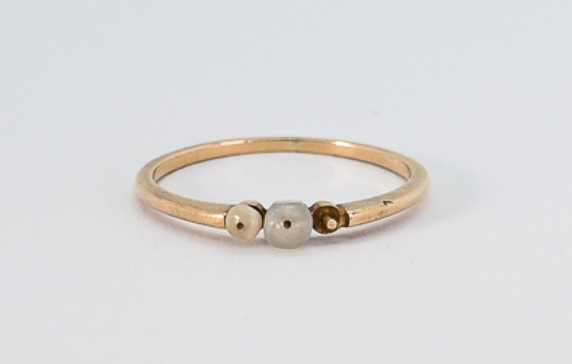 Ring, 14 K Roségold, besetzt