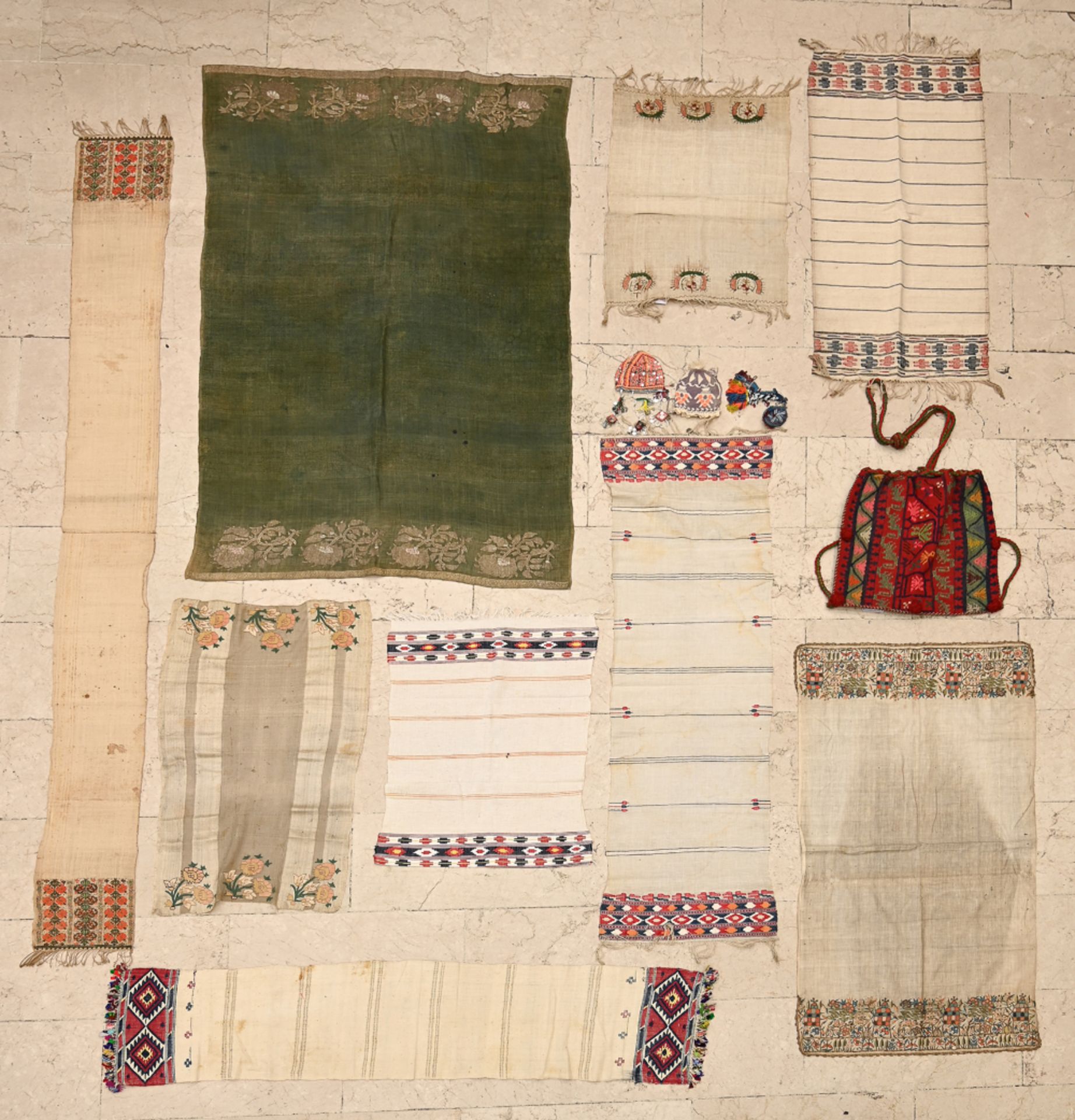Verschiedene orientalische Textilien